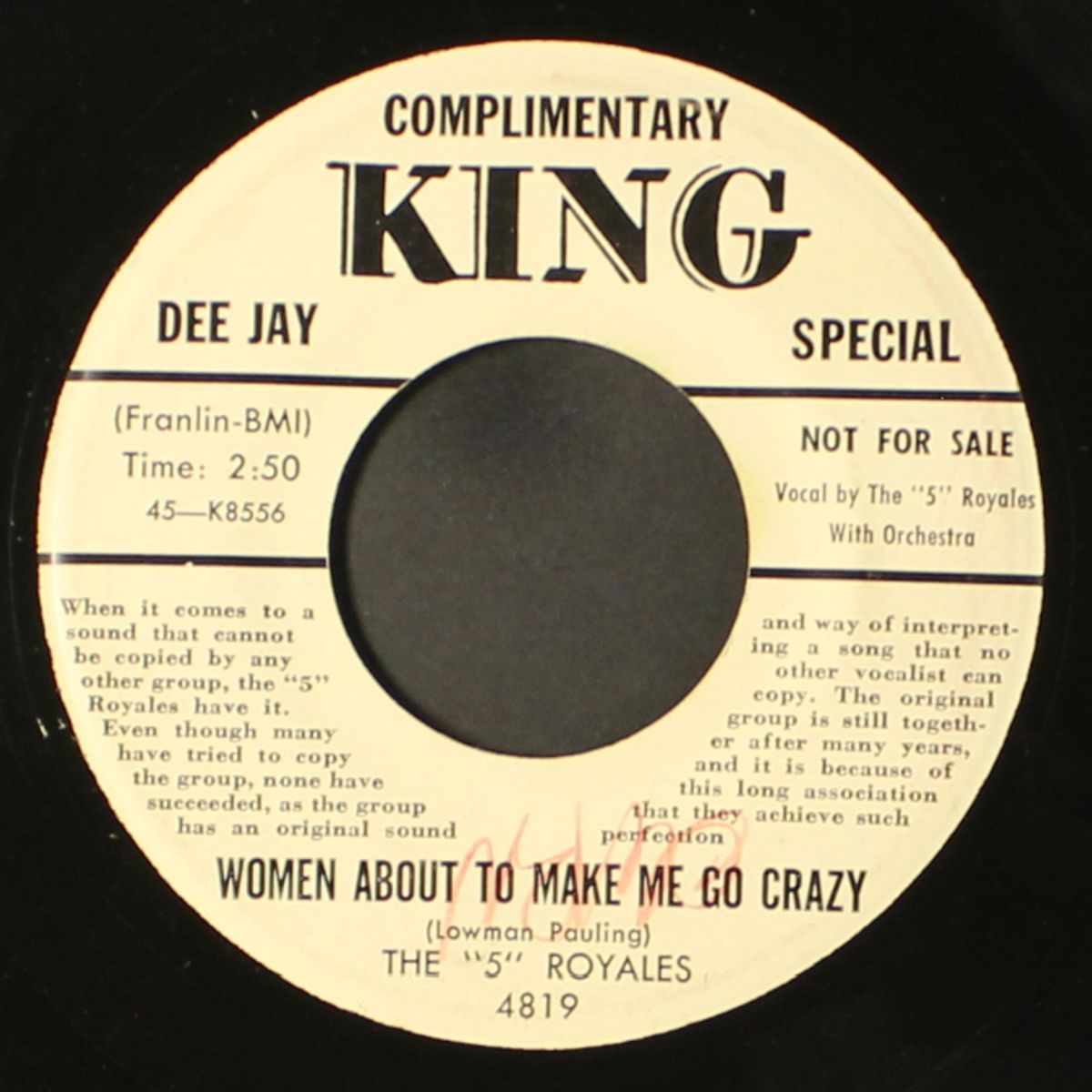 do unto you / women about to make me go crazy by FIVE ROYALES