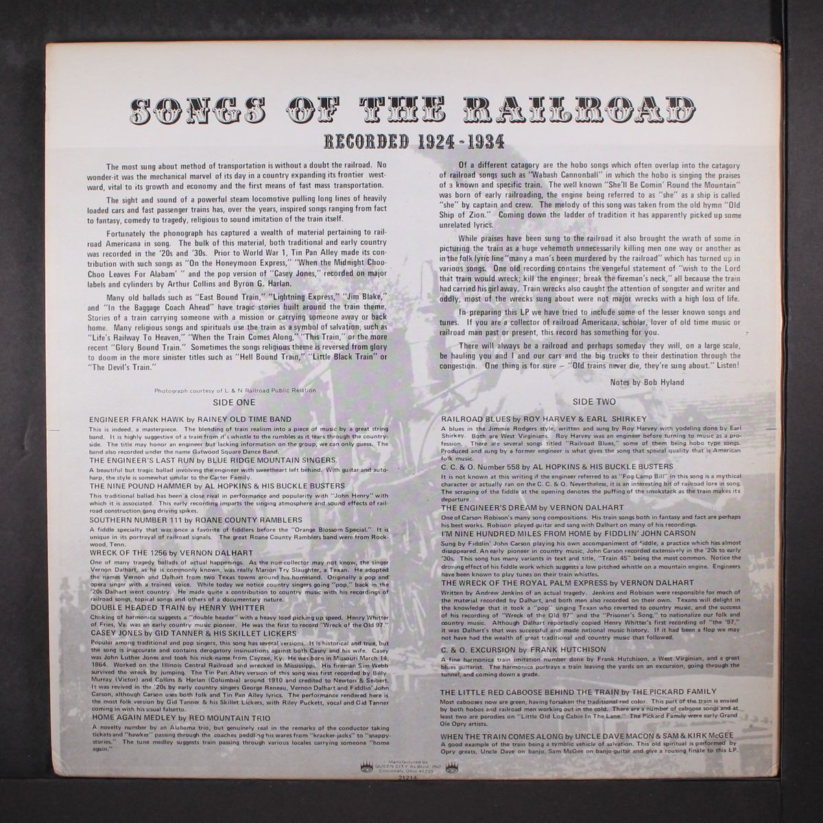 songs of the railroad 1924-34 by VARIOUS