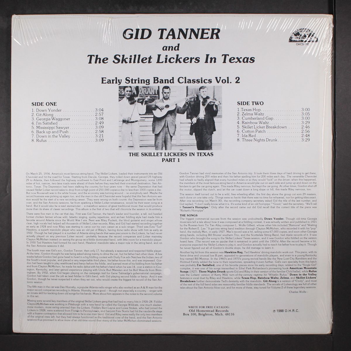 the skillet lickers in texas, part 1 by GID TANNER & SKILLET LICKERS