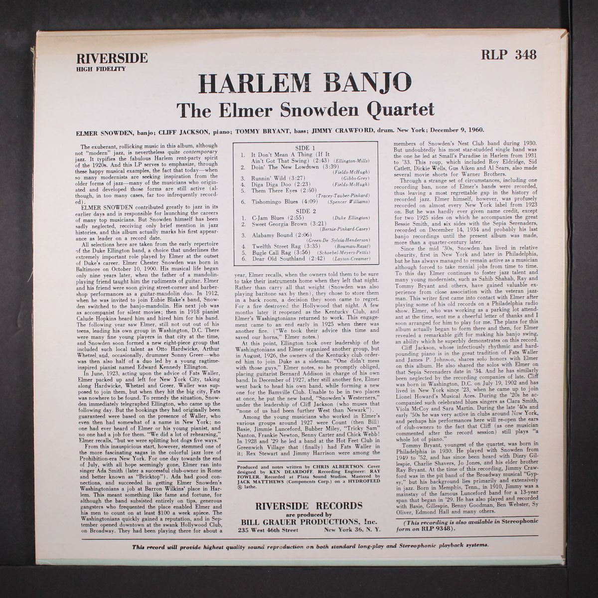 harlem banjo! by ELMER SNOWDEN