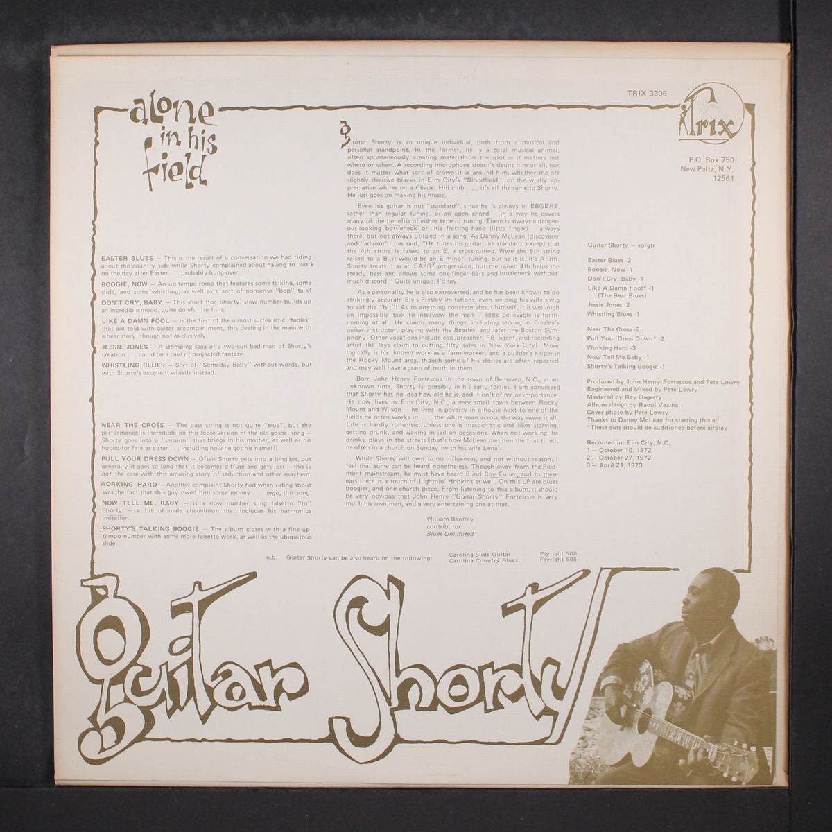 alone in his field by GUITAR SHORTY