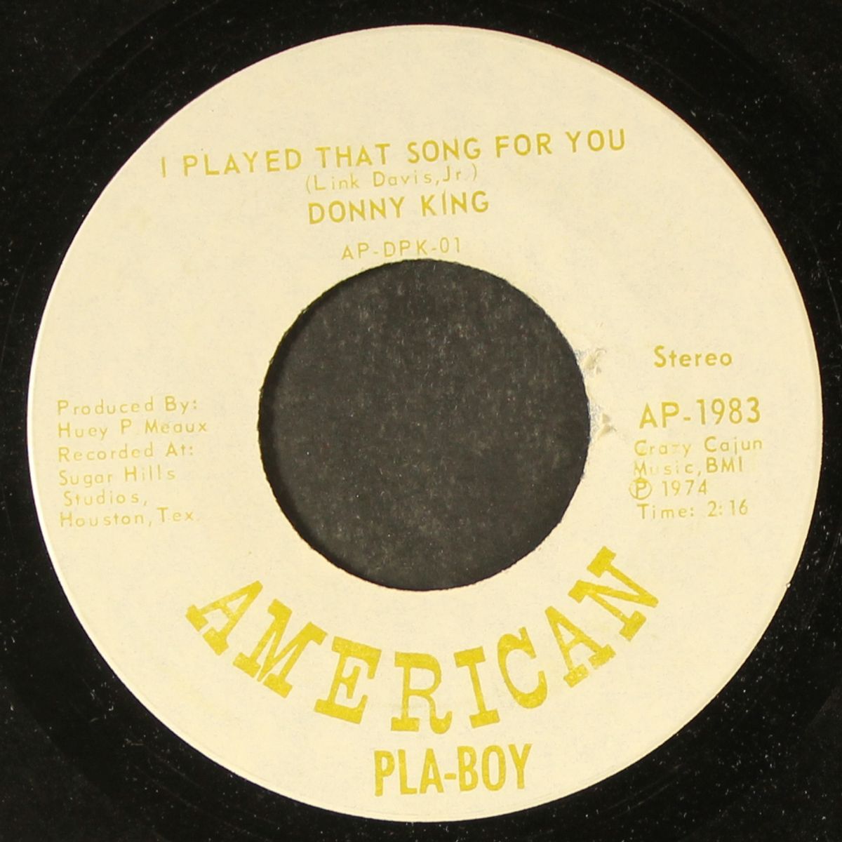 i played that song for you by DONNY KING