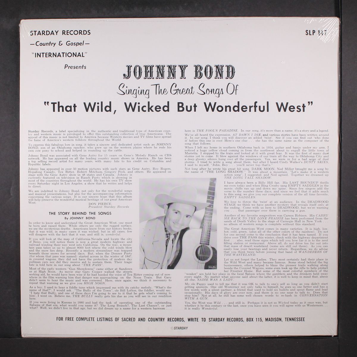 that wild, wicked but wonderful west by JOHNNY BOND