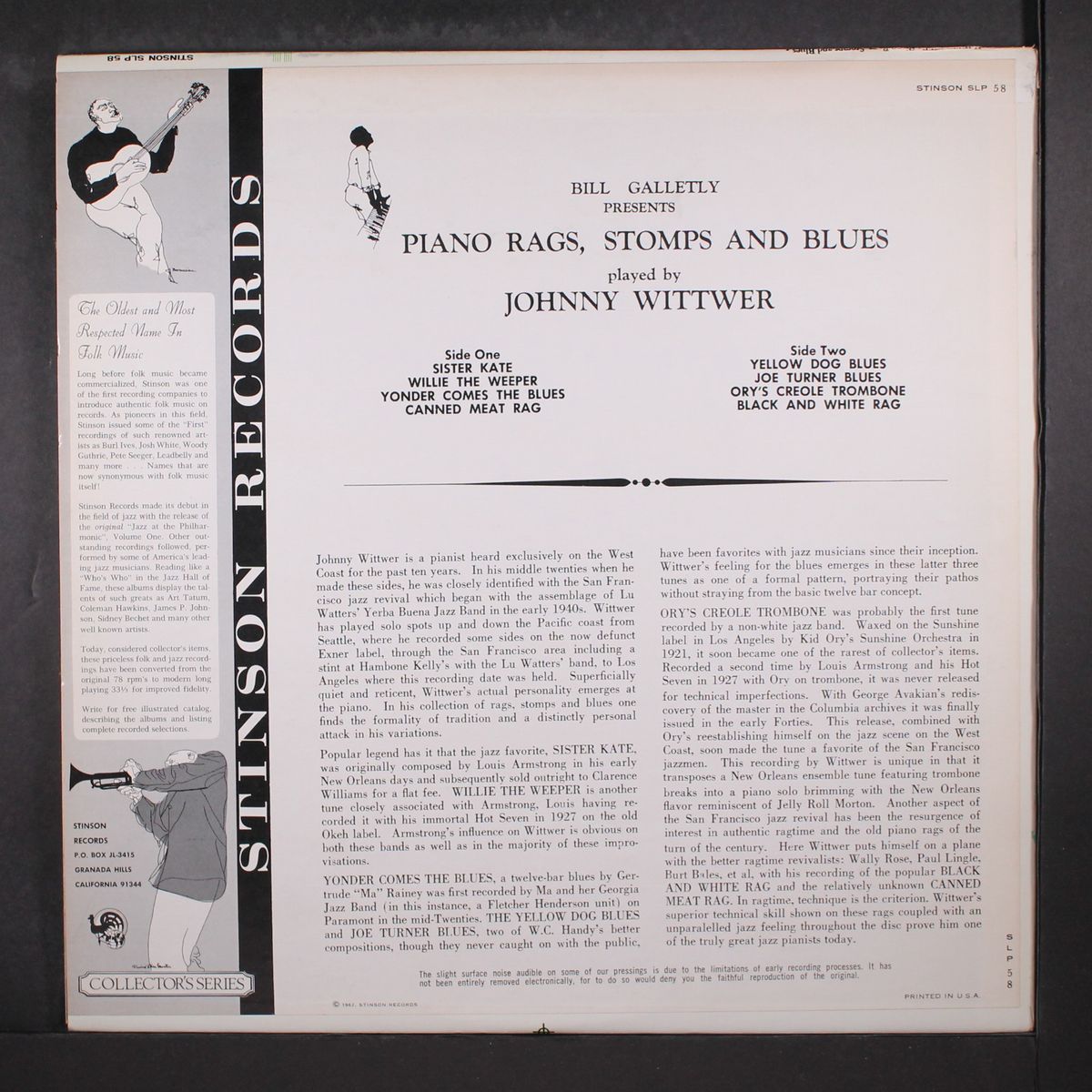 riano rags, stomps and blues by JOHNNY WITTWER