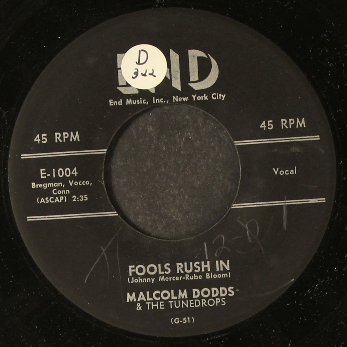 can't you see / fools rush in by MALCOLM DODDS & TUNEDROPS