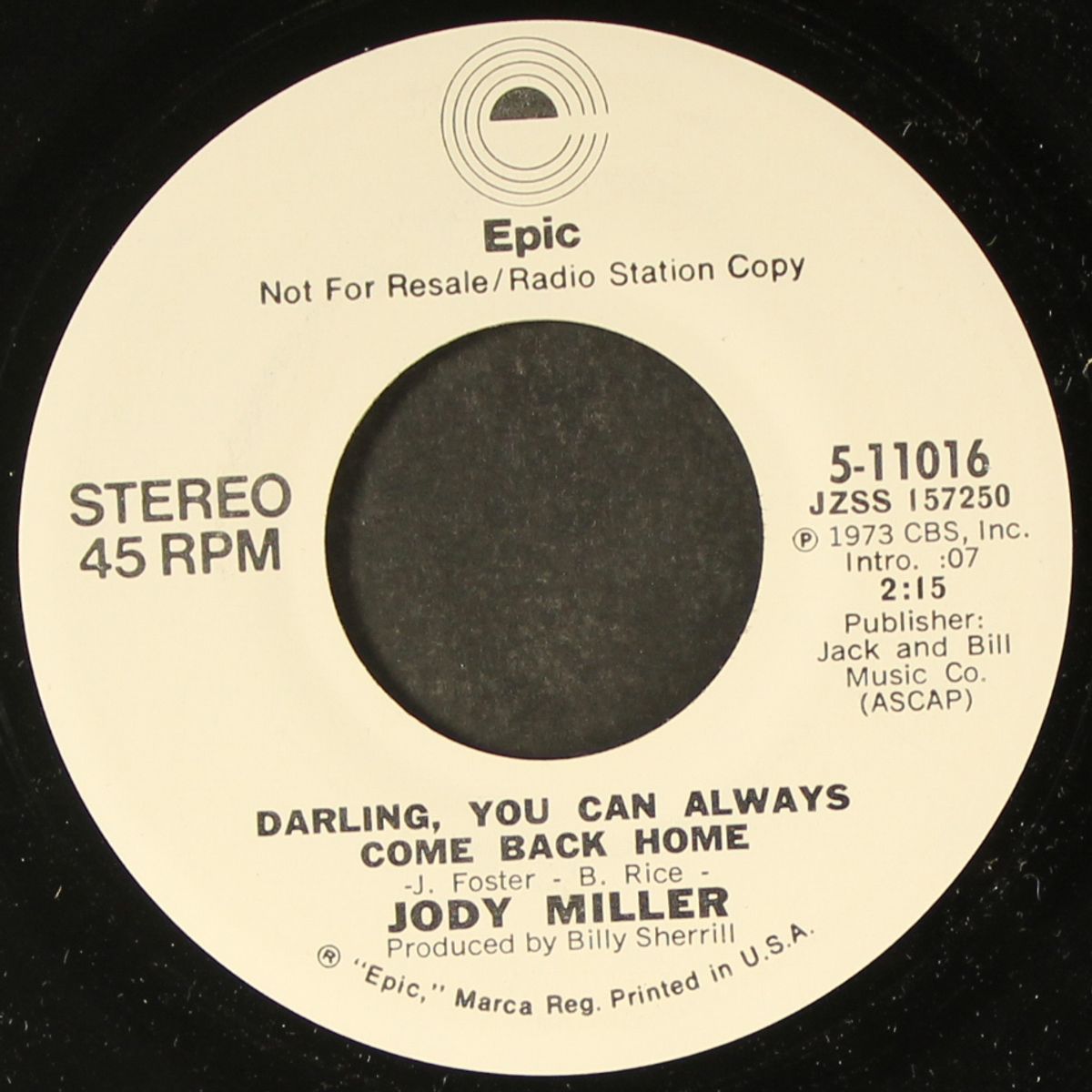 darling, you can always come back home / mono by JODY MILLER