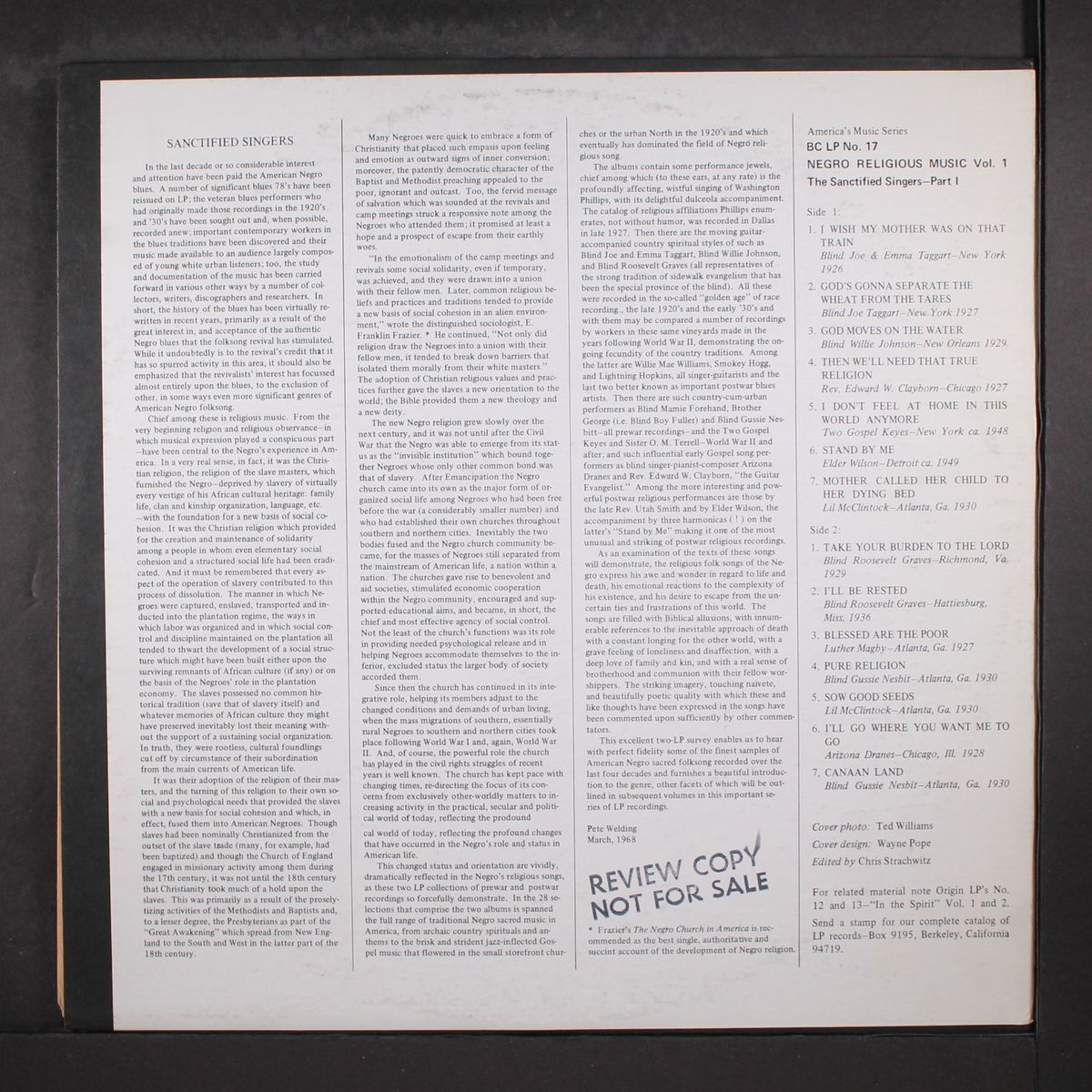 sanctified singers, part 1 by VARIOUS
