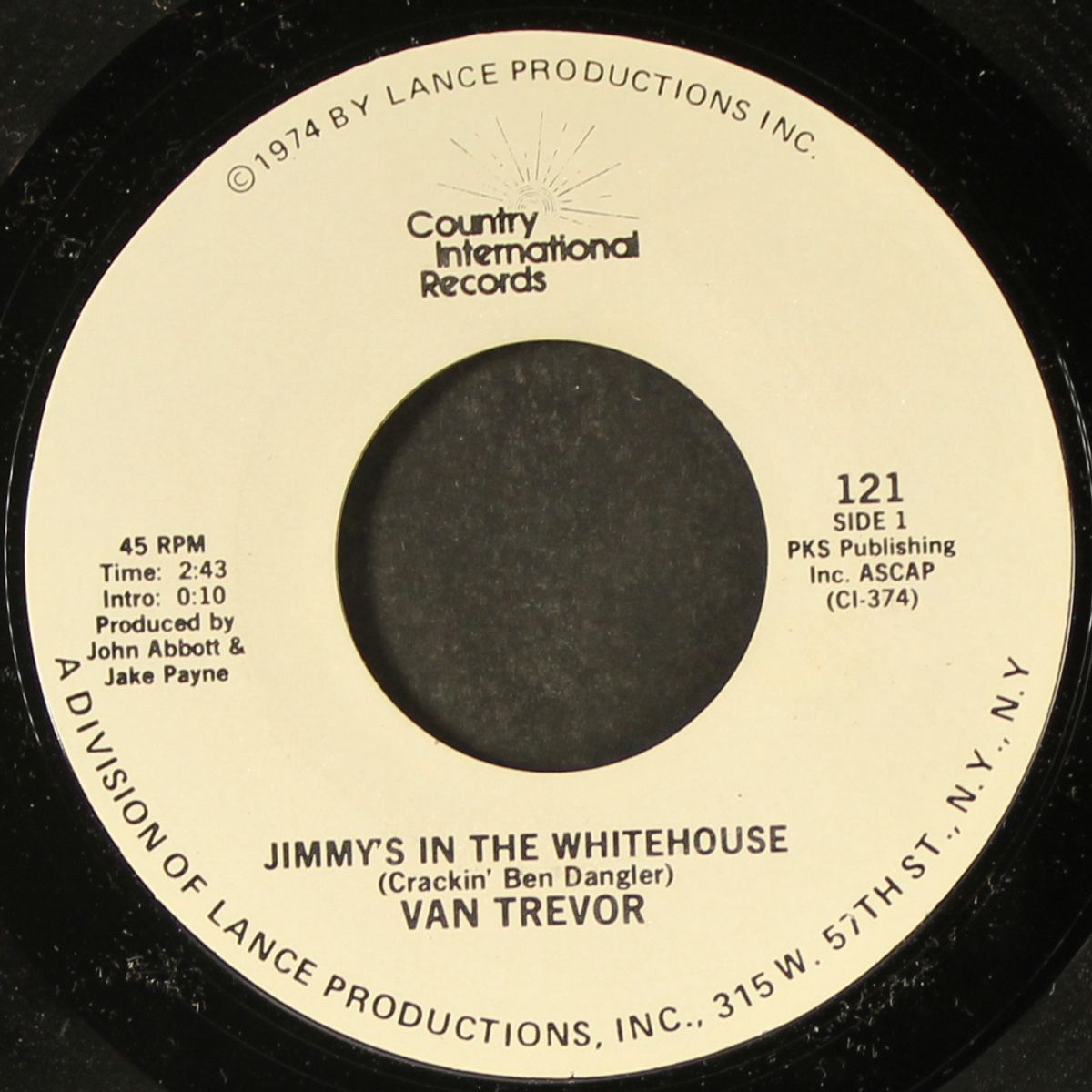 jimmy's in the whitehouse by VAN TREVOR