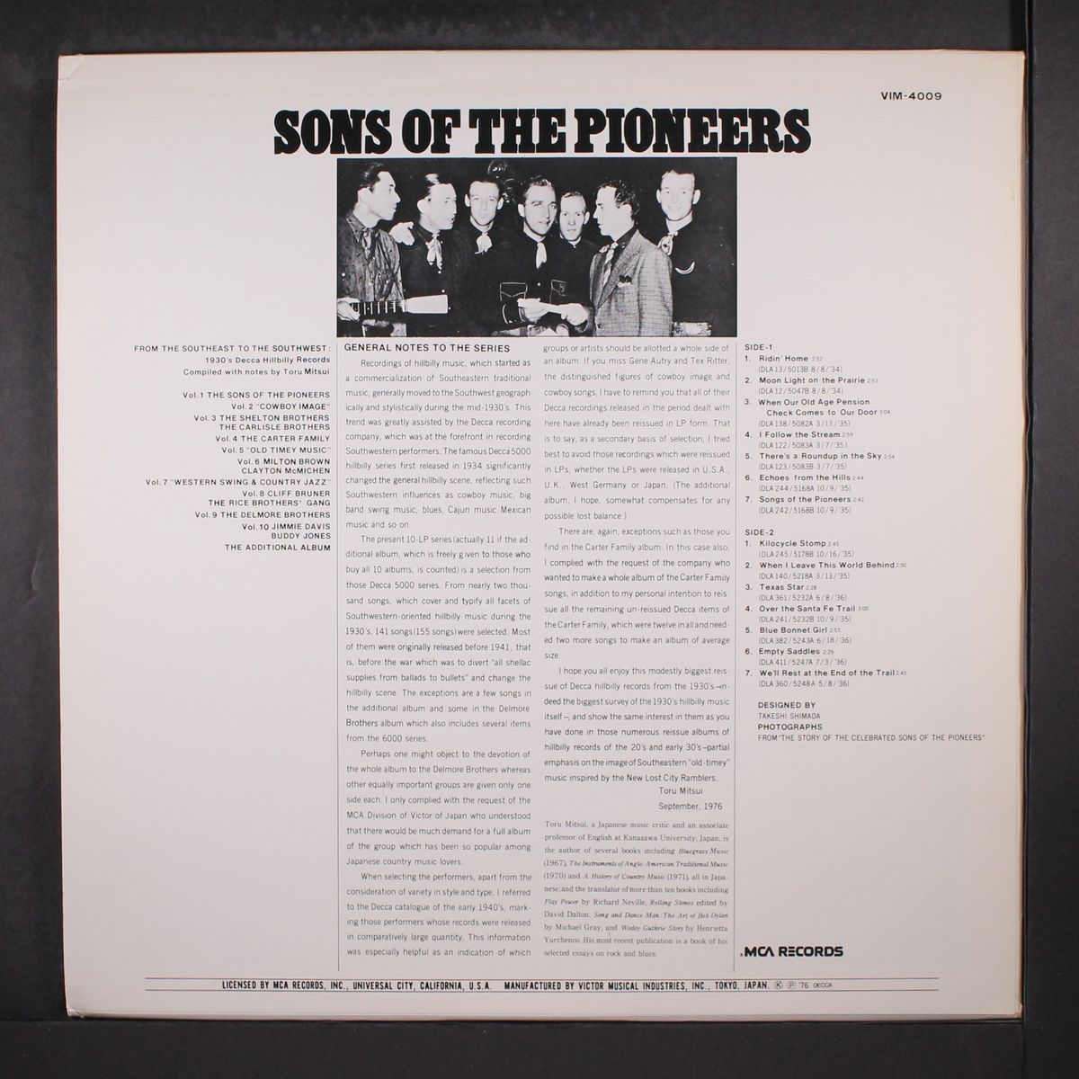 sons of the pioneers by SONS OF THE PIONEERS