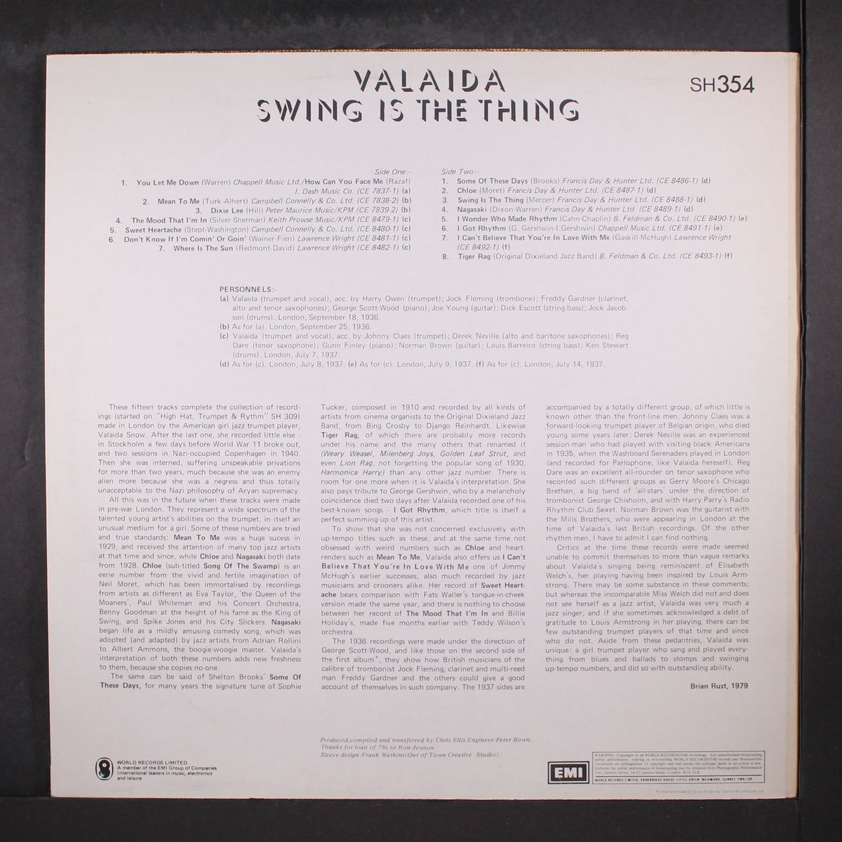 swing is the thing by VALAIDA SNOW
