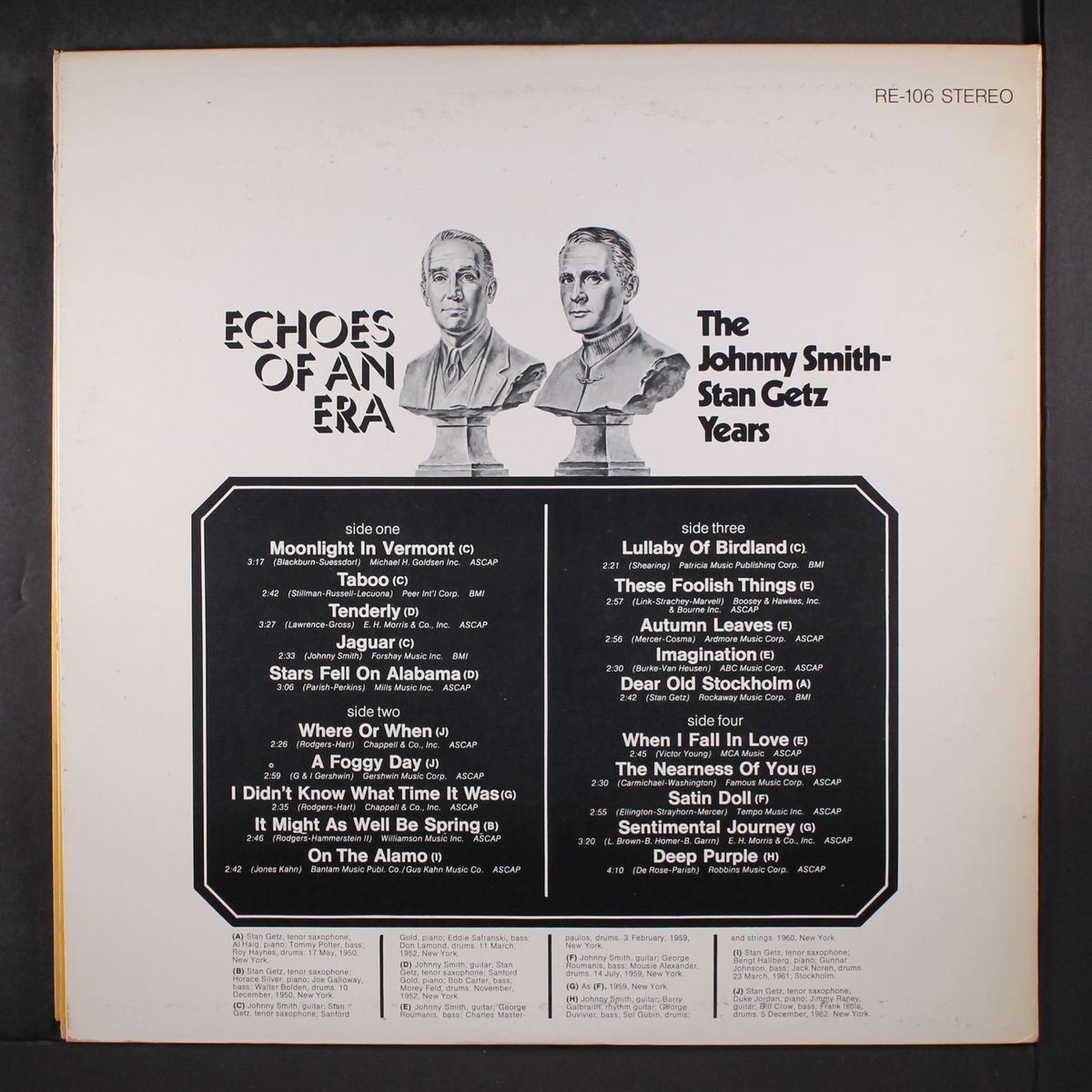 echoes of an era, stan getz years by JOHNNY SMITH