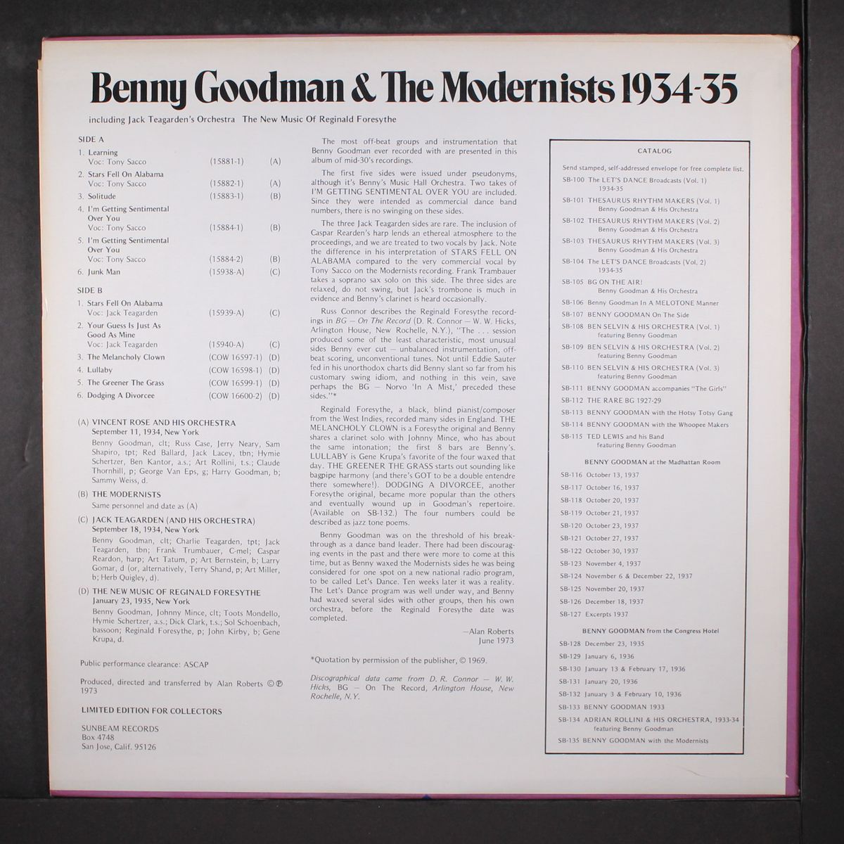 1934-35 by BENNY GOODMAN