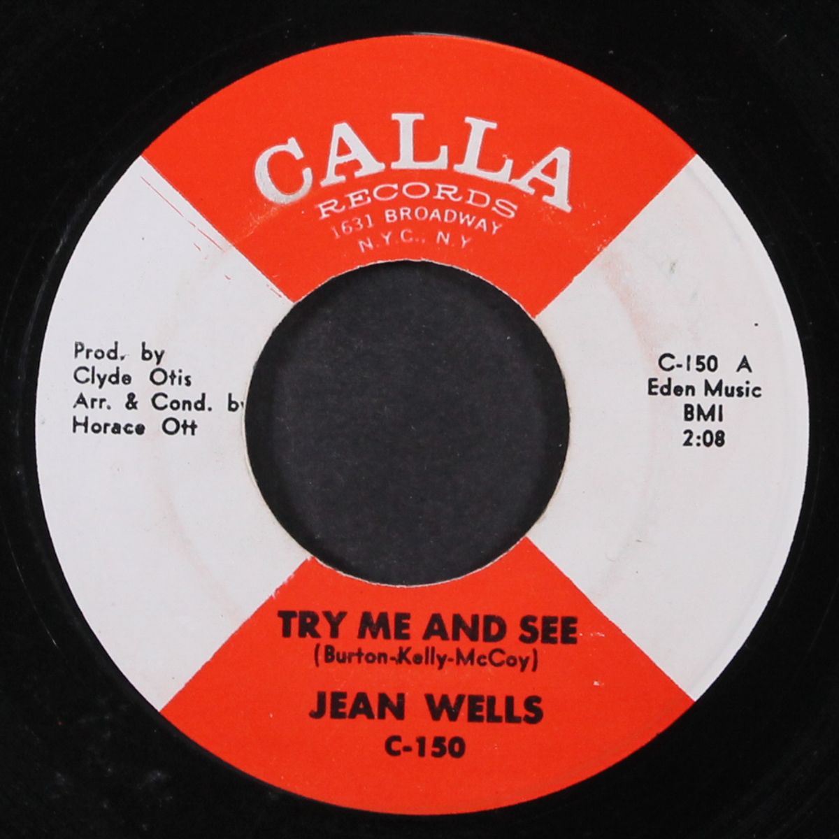 try me and see / the best thing for you baby by JEAN WELLS