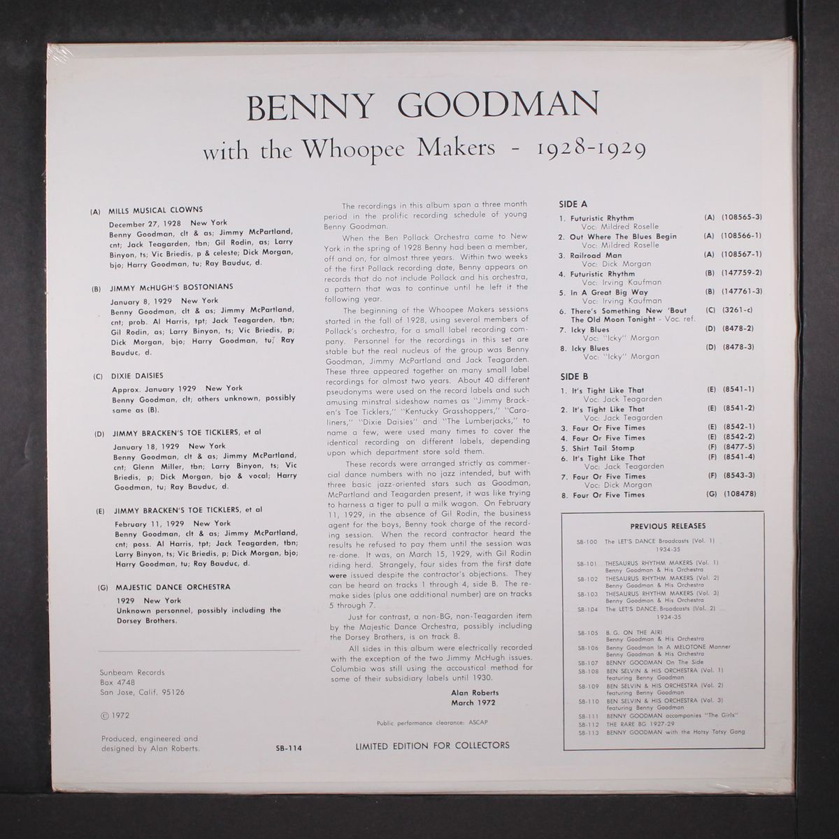the whoopee makers 1928-29 by BENNY GOODMAN