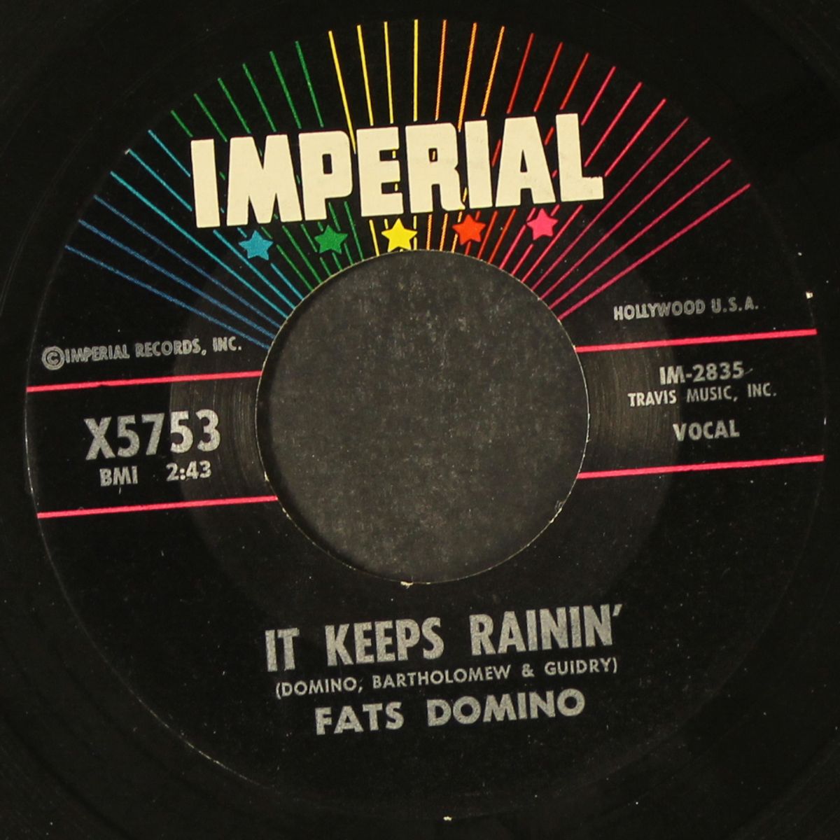 it keeps rainin' / i just cry by FATS DOMINO