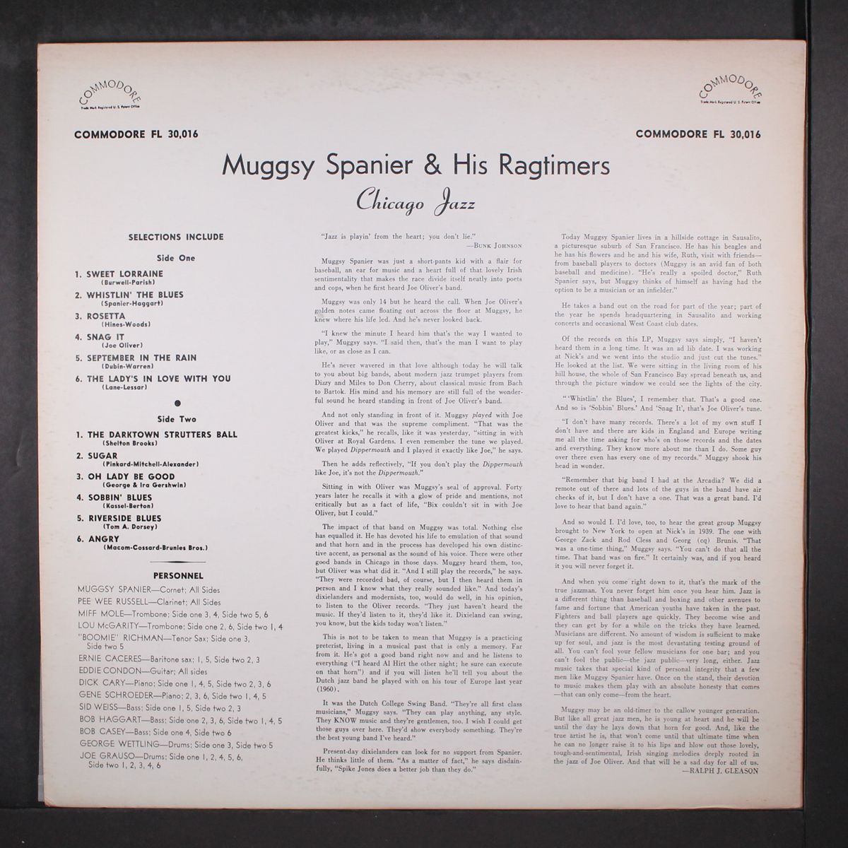 chicago jazz by MUGGSY SPANIER'S RAGTIMERS