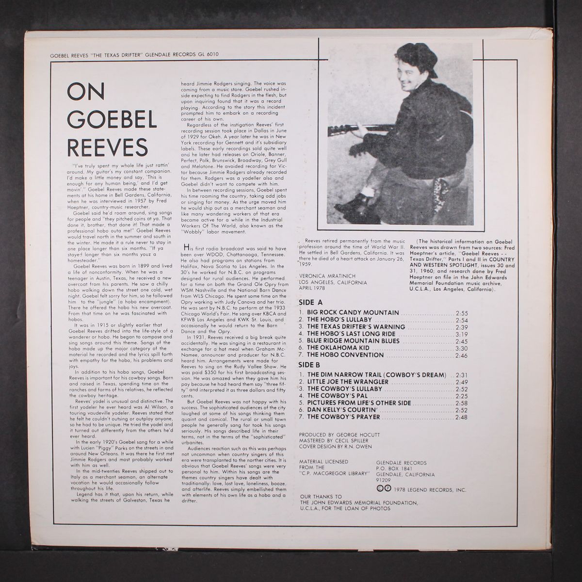 the texas drifter by GOEBEL REEVES