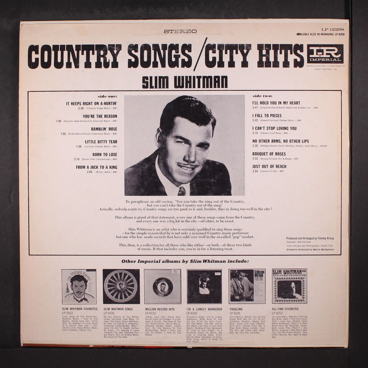 country songs / city hits by SLIM WHITMAN