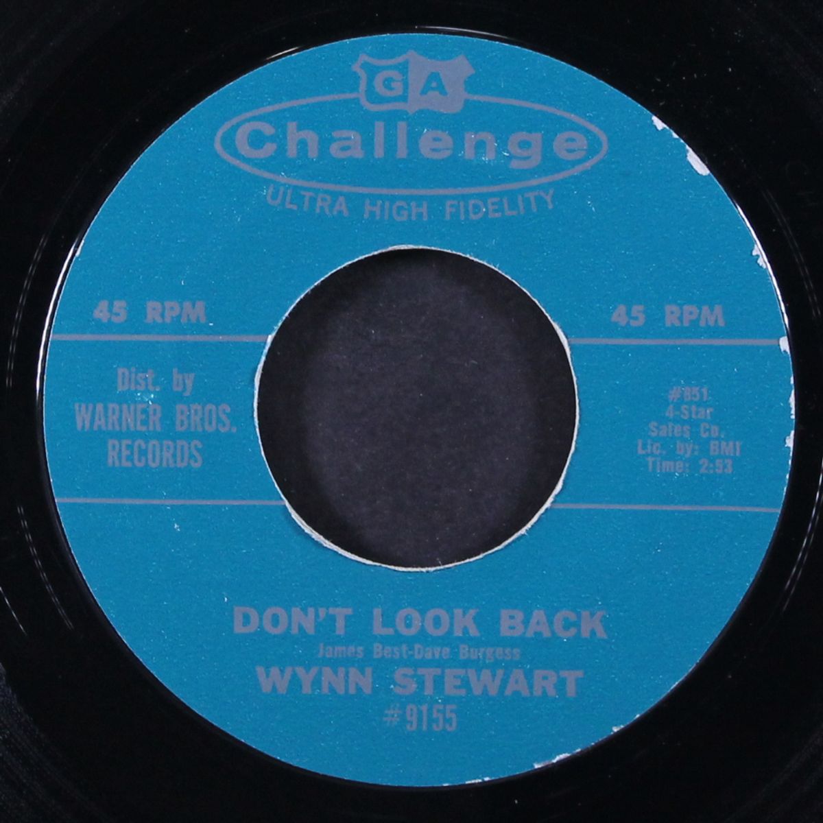 don't look back / loversville by WYNN STEWART