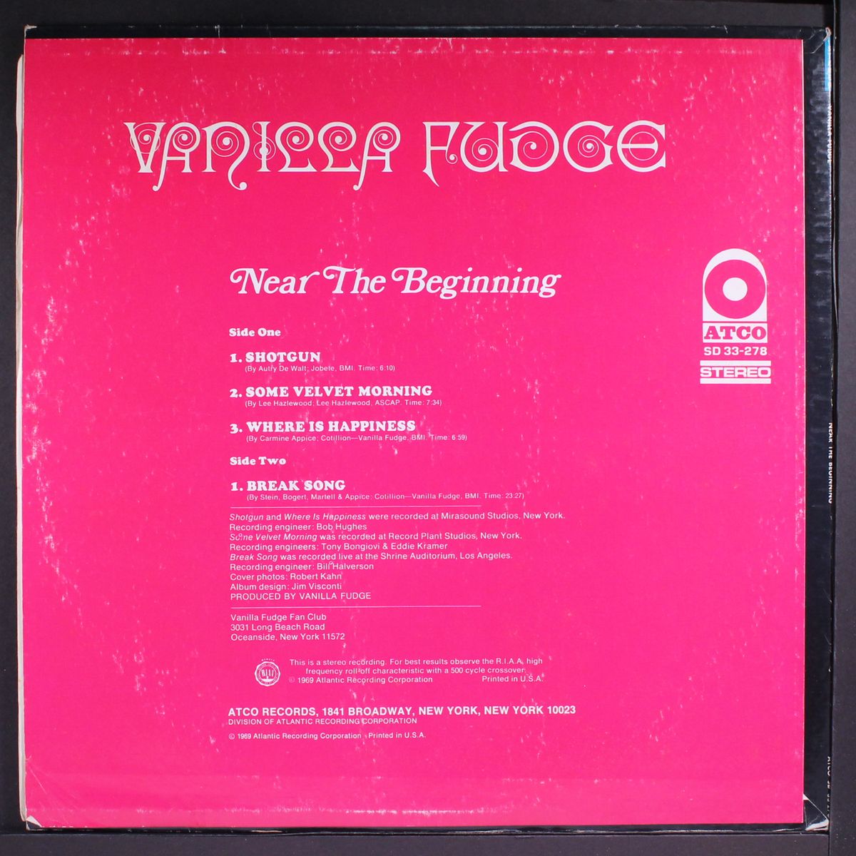 near the beginning by VANILLA FUDGE