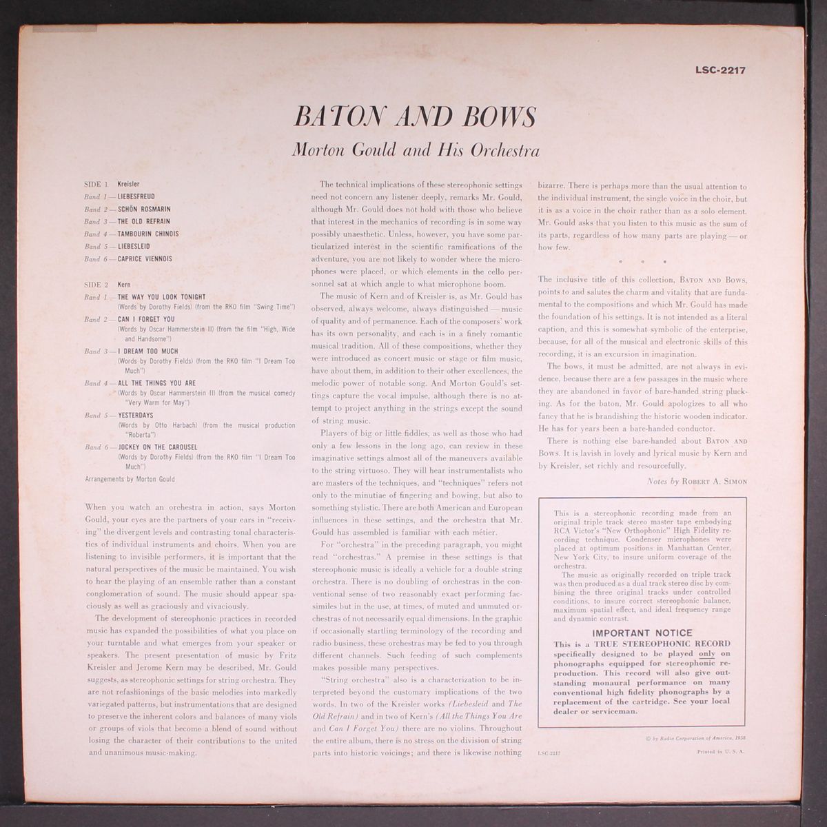 baton & bows by MORTON GOULD