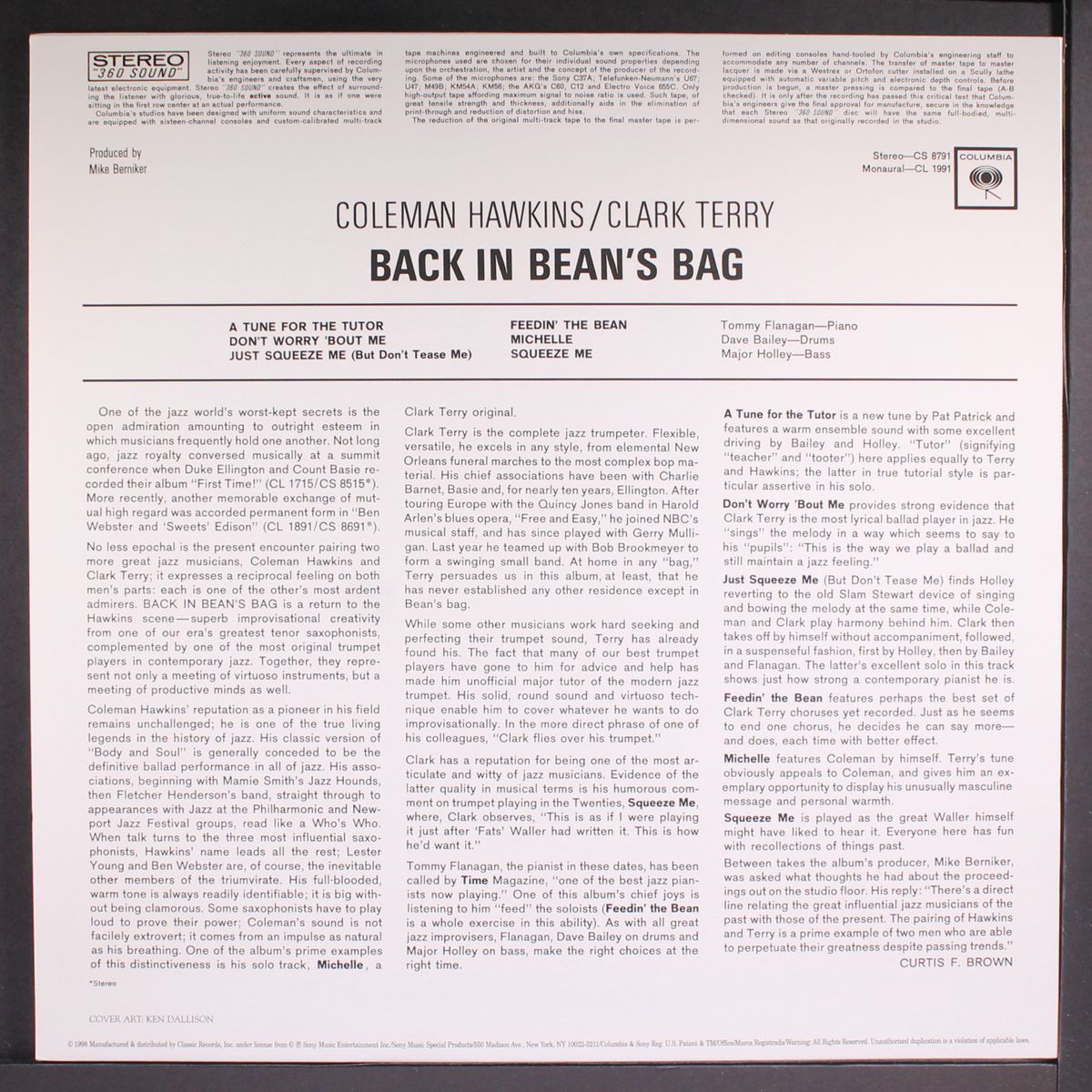 back in bean's bag by COLEMAN HAWKINS & CLARK TERRY