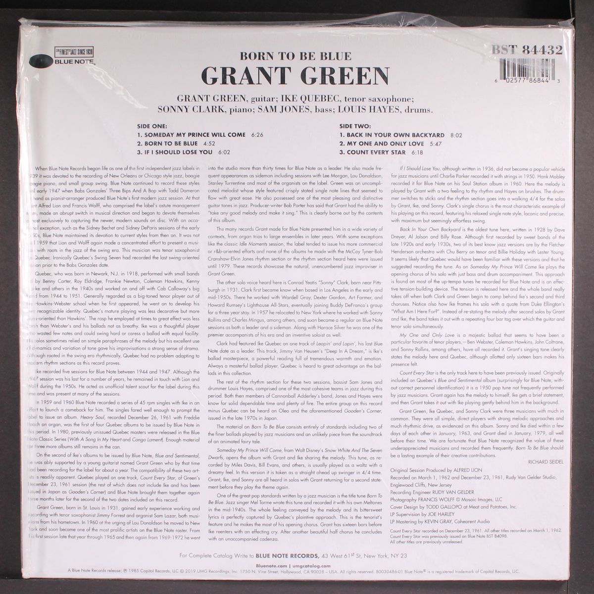 born to be blue by GRANT GREEN