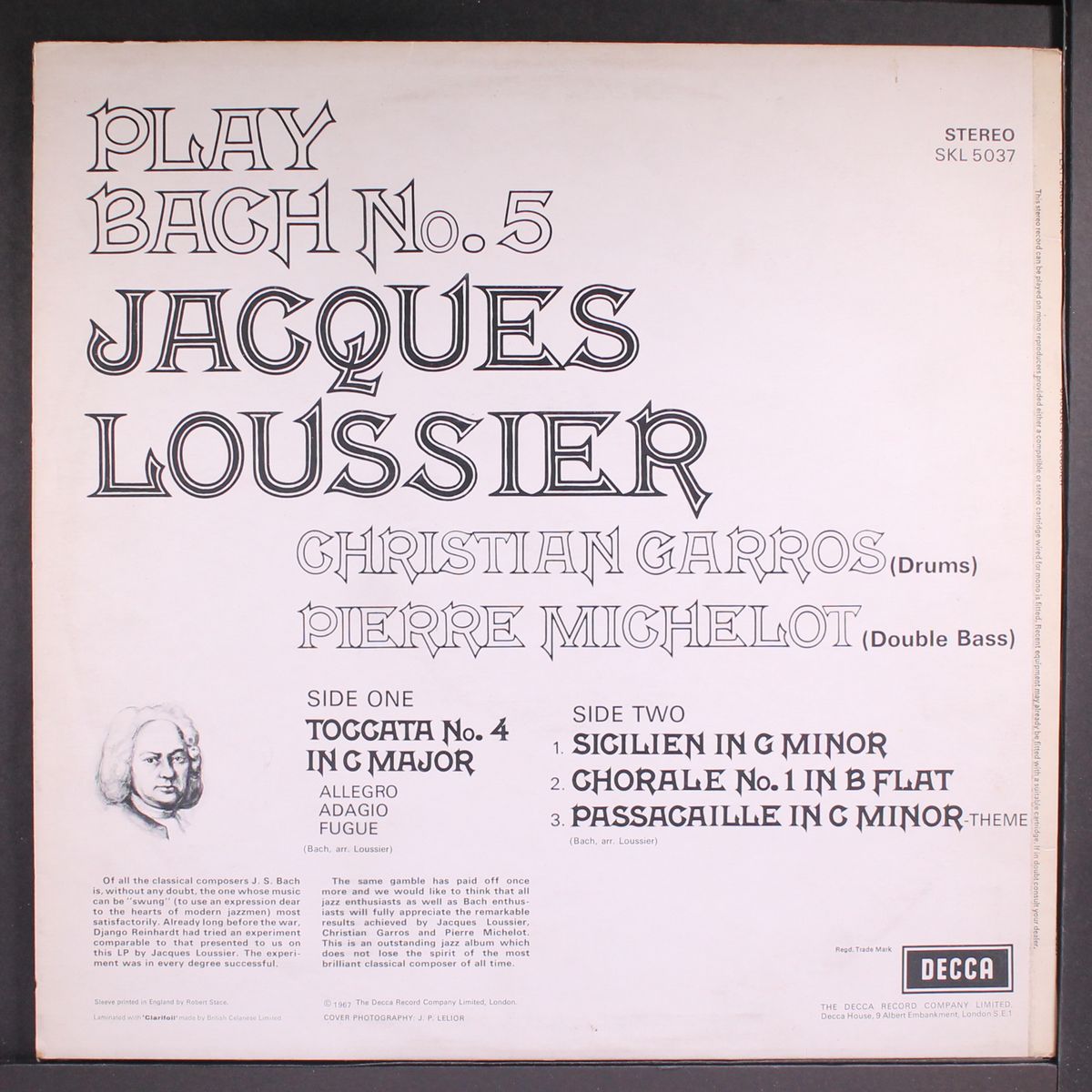 play bach no. 5 by JACQUES LOUSSIER