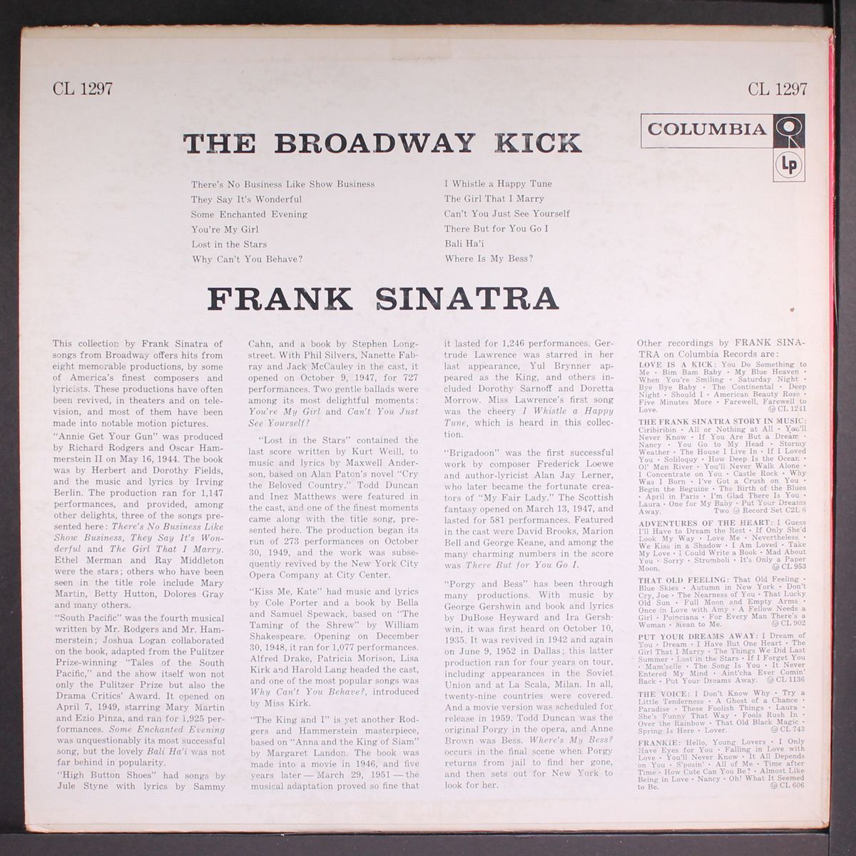 the broadway kick by FRANK SINATRA
