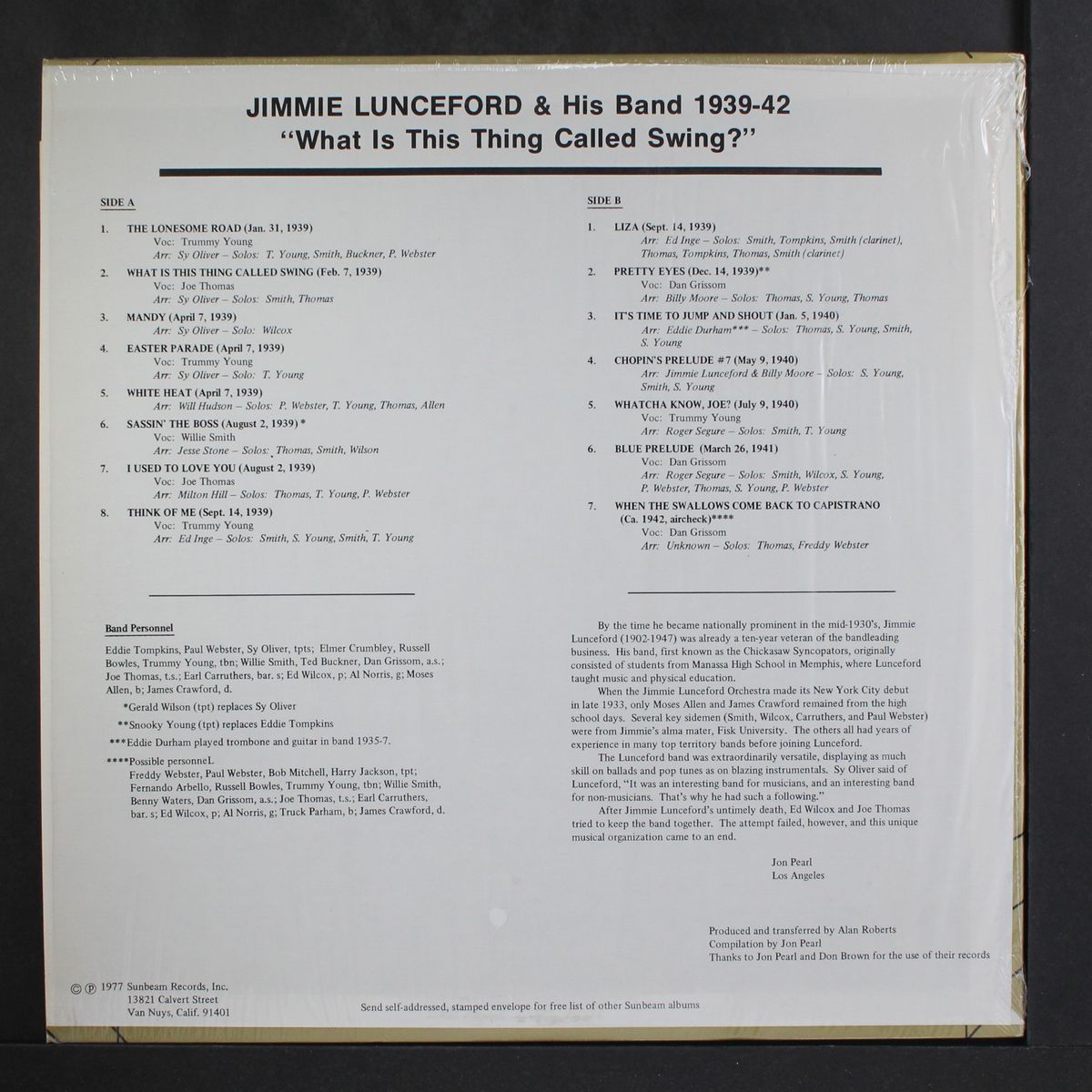 1939-42 by JIMMIE LUNCEFORD