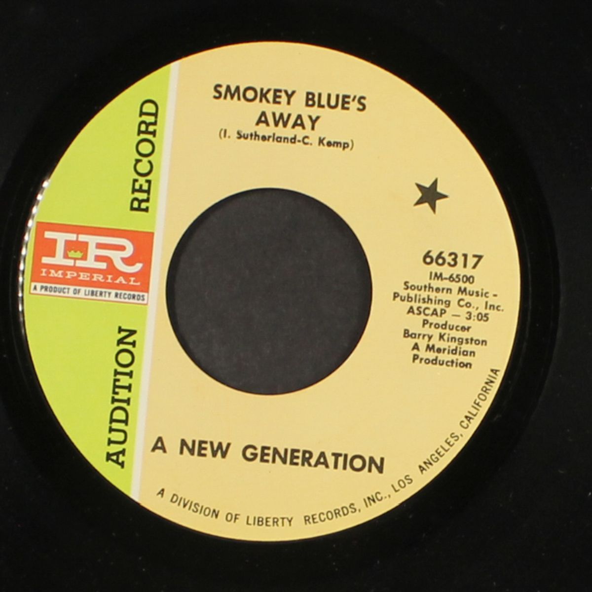 smokey blue's away / she's a soldier boy by NEW GENERATION