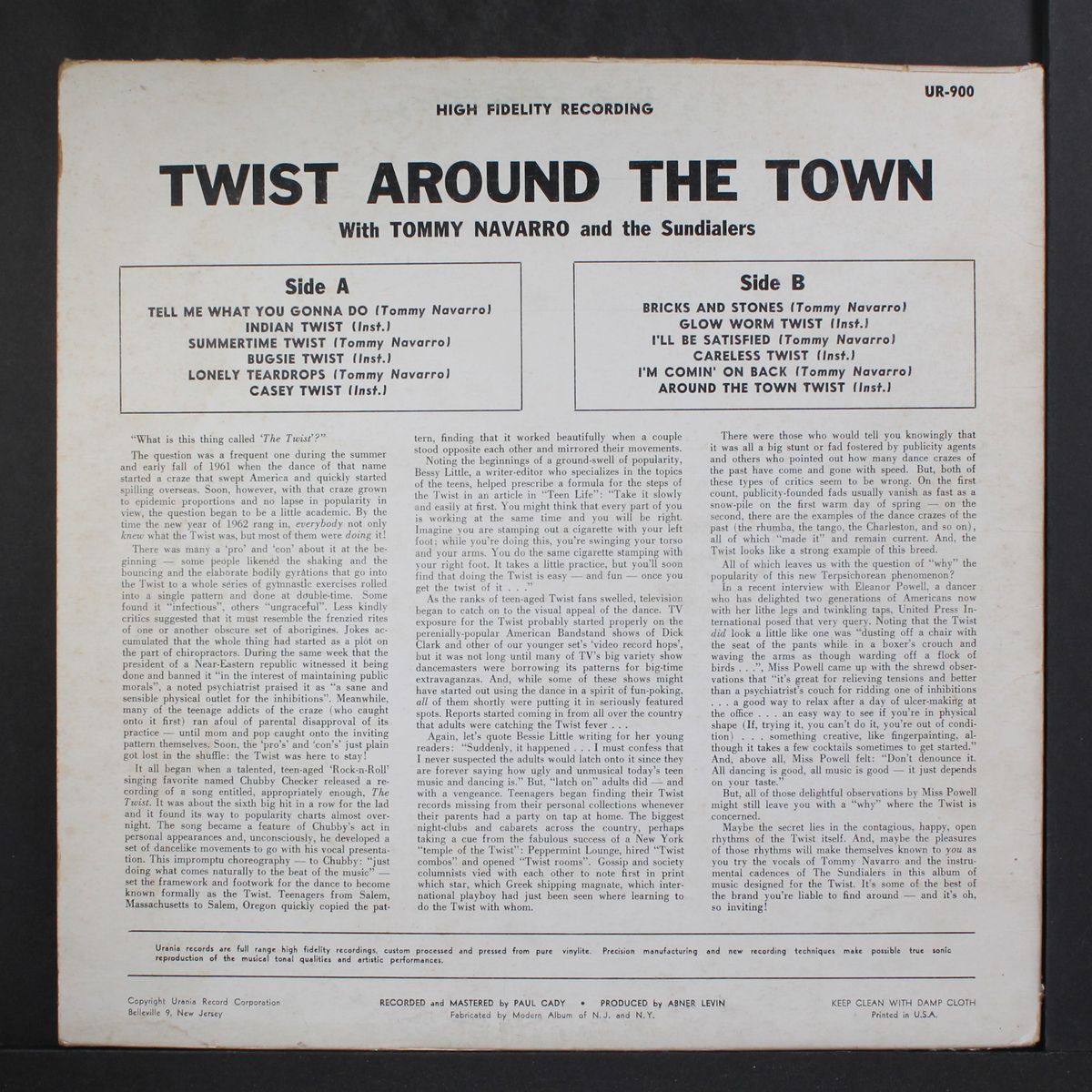 twist around the town by TOMMY NAVARRO