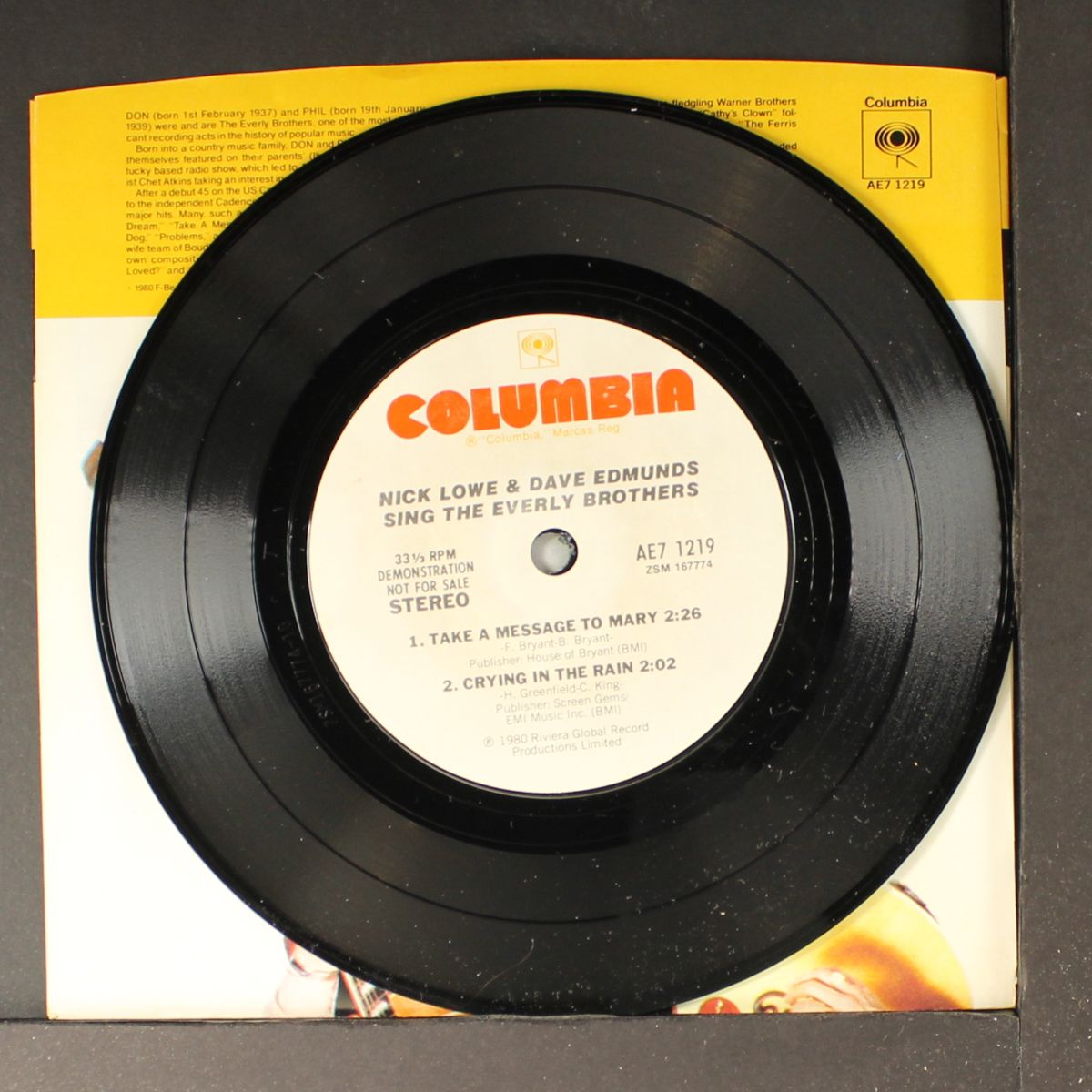 sing the everly brothers (take a message to mary +3) by NICK LOWE & DAVE EDMUNDS