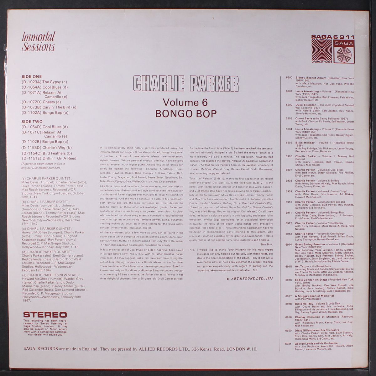 vol. 6 - bongo bop by CHARLIE PARKER