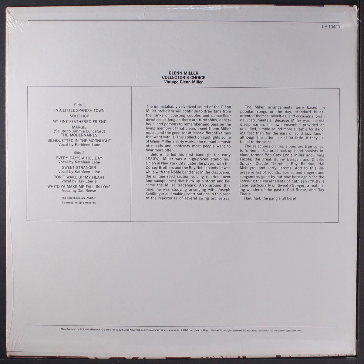 collector's choice by GLENN MILLER