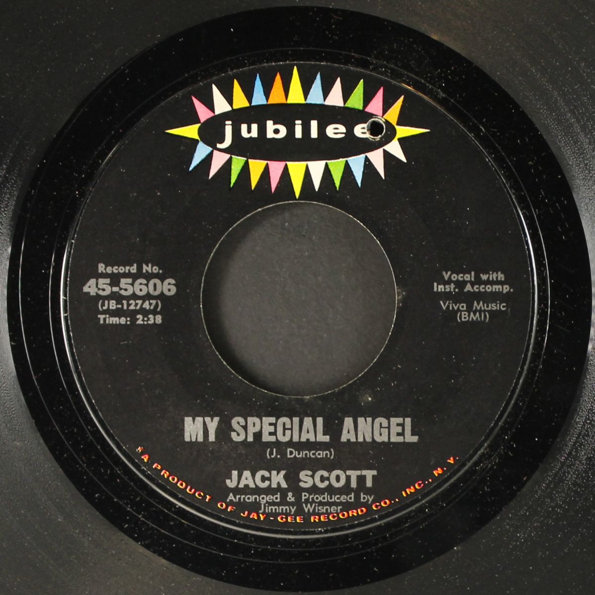 my special angel / i keep changing my mind by JACK SCOTT