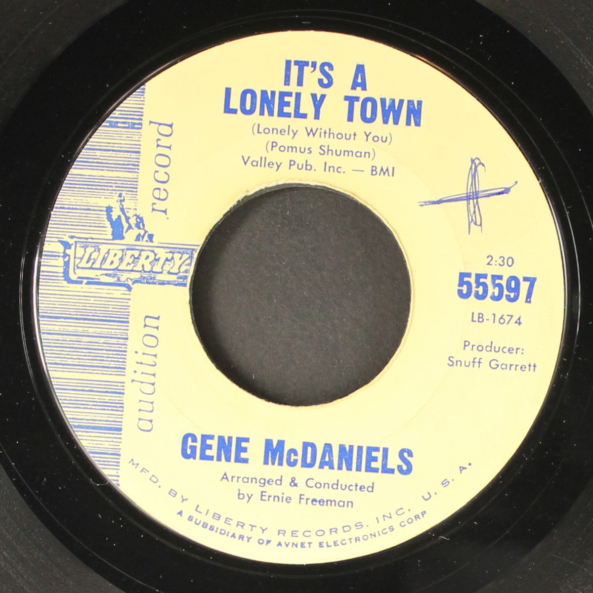it's a lonely town / false friends by GENE MCDANIELS