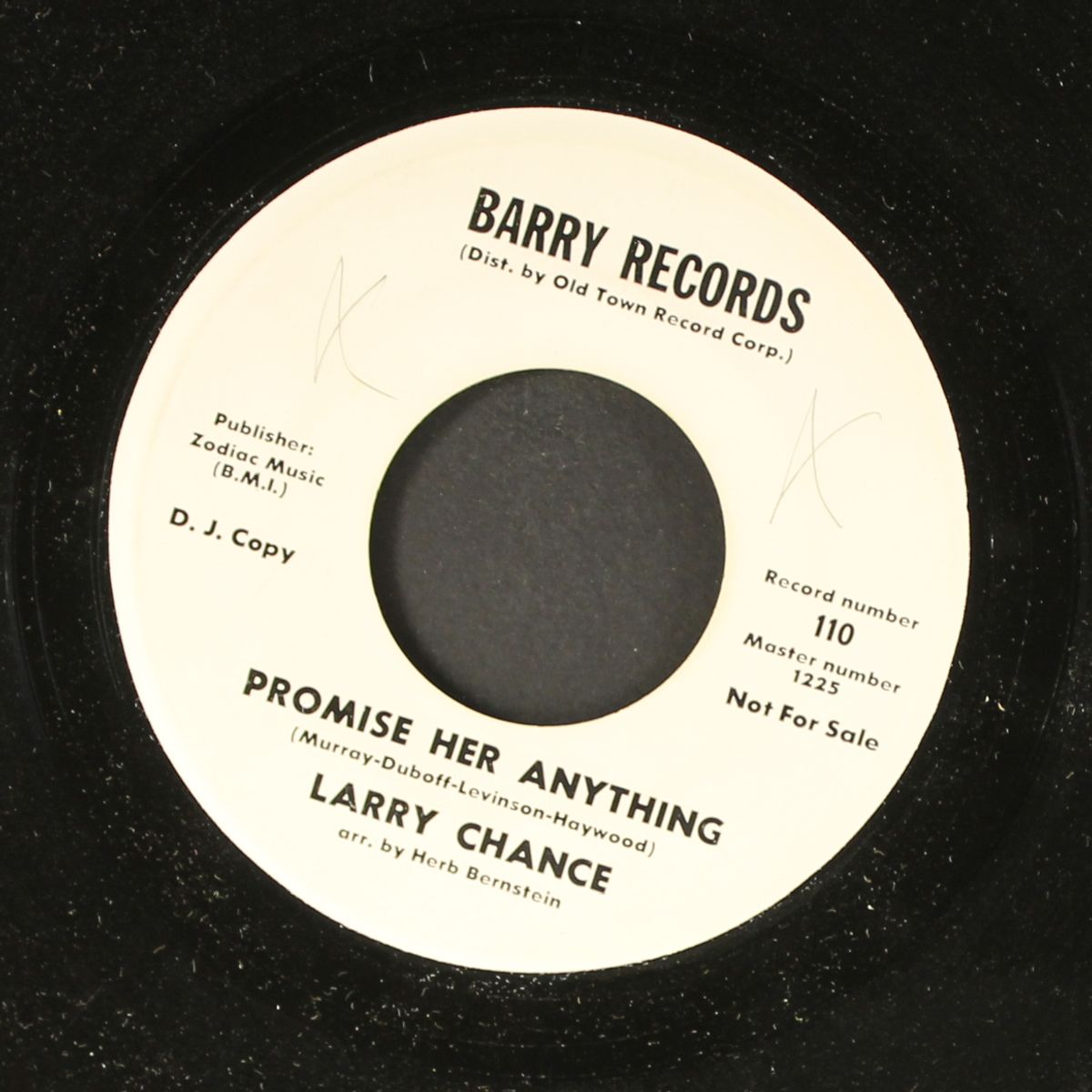 promise her anything / let them talk by LARRY CHANCE
