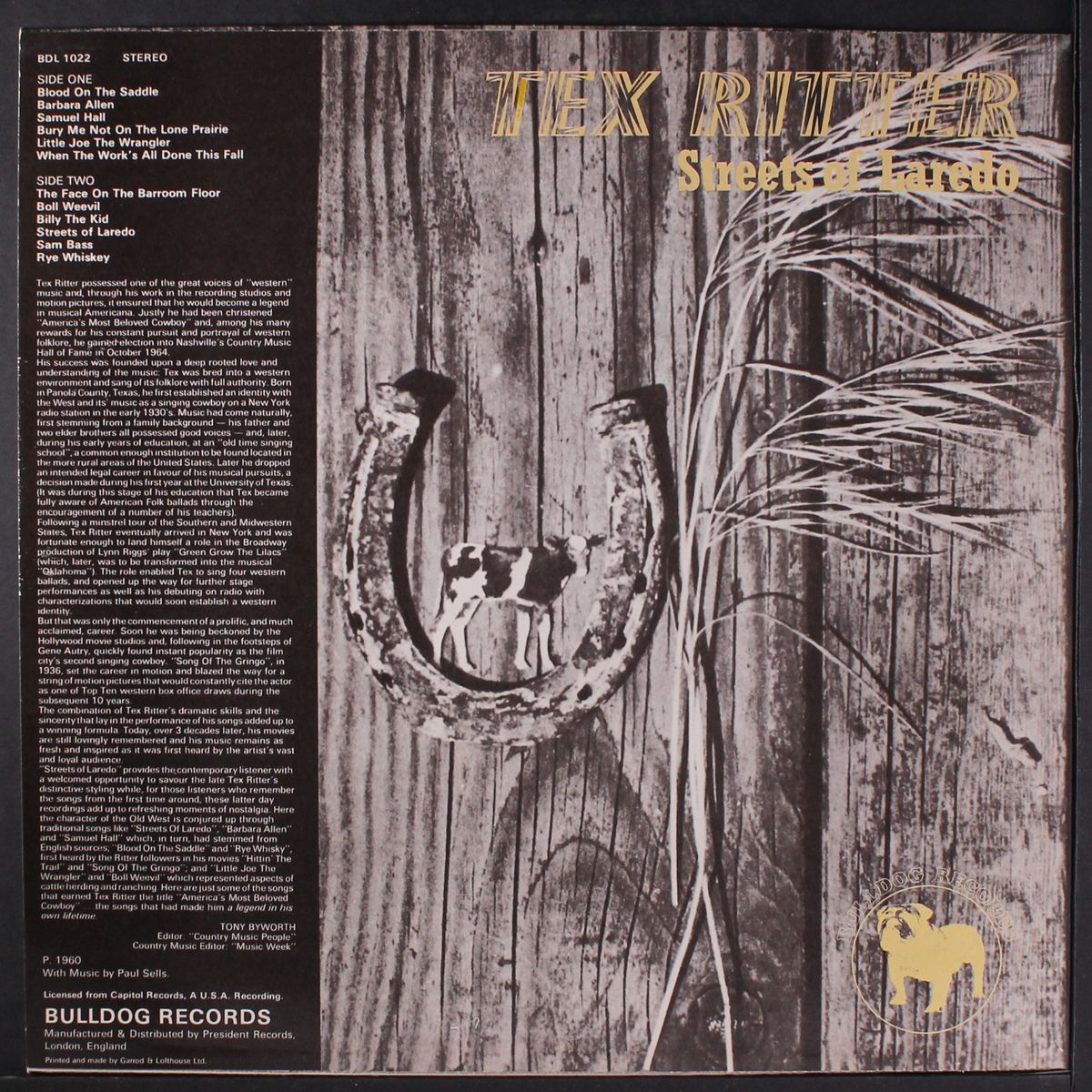 streets of laredo by TEX RITTER