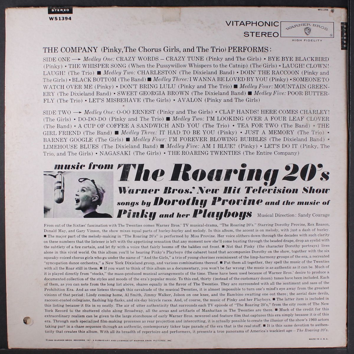 music from the roaring 20's television show by DOROTHY PROVINE