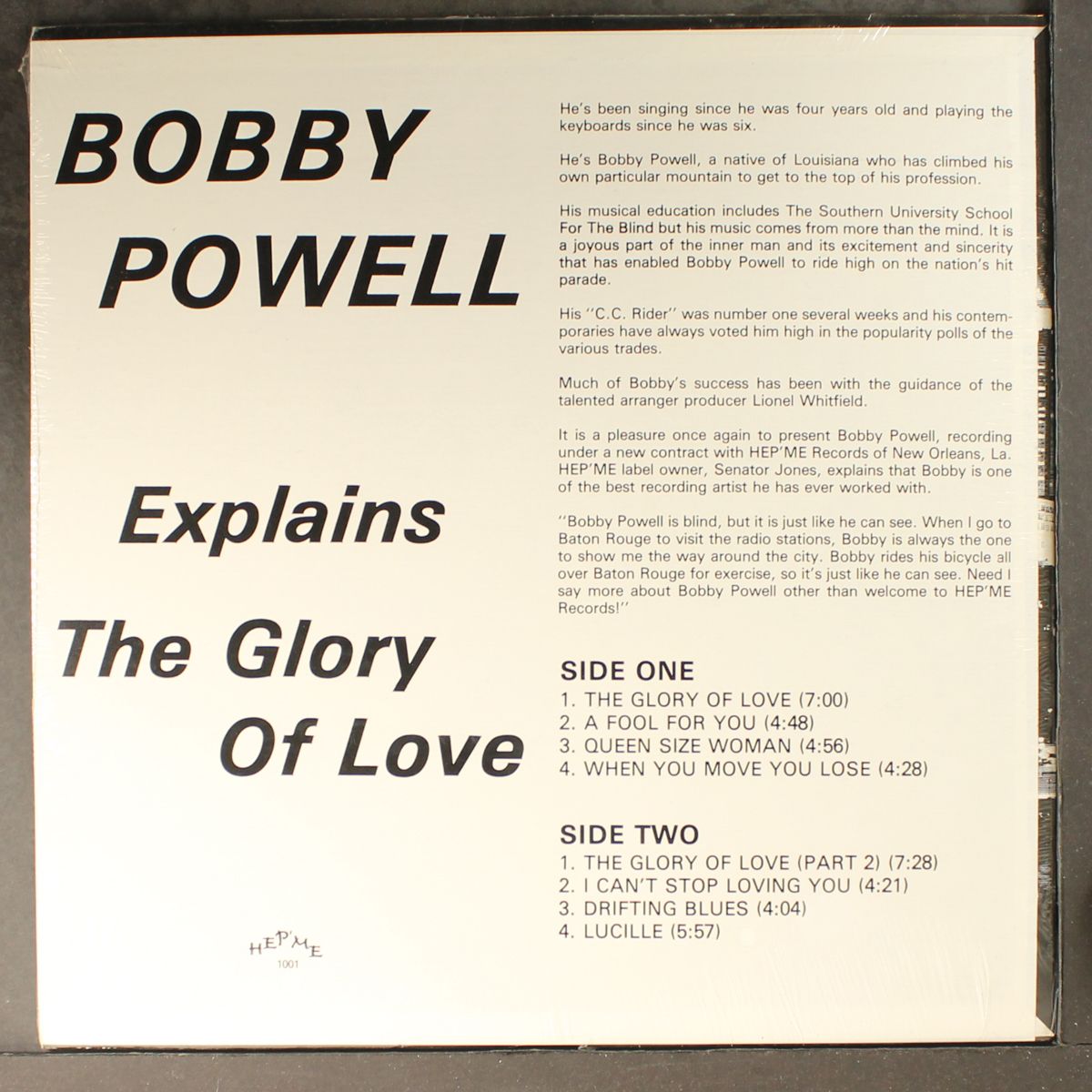 explains the glory of love by BOBBY POWELL