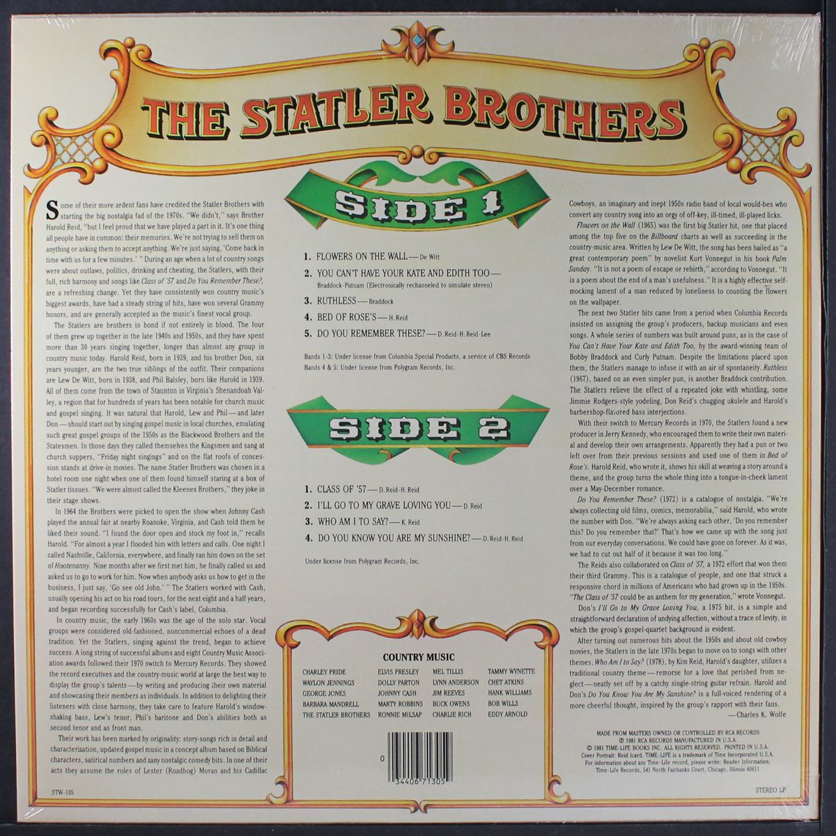 country music by STATLER BROTHERS