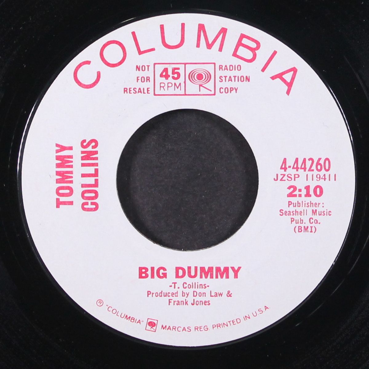big dummy / what-cha gonna do now? by TOMMY COLLINS