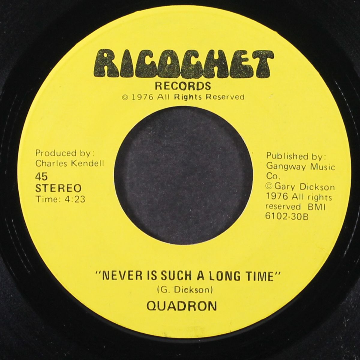 never is such a long time / i love that feeling still by QUADRON