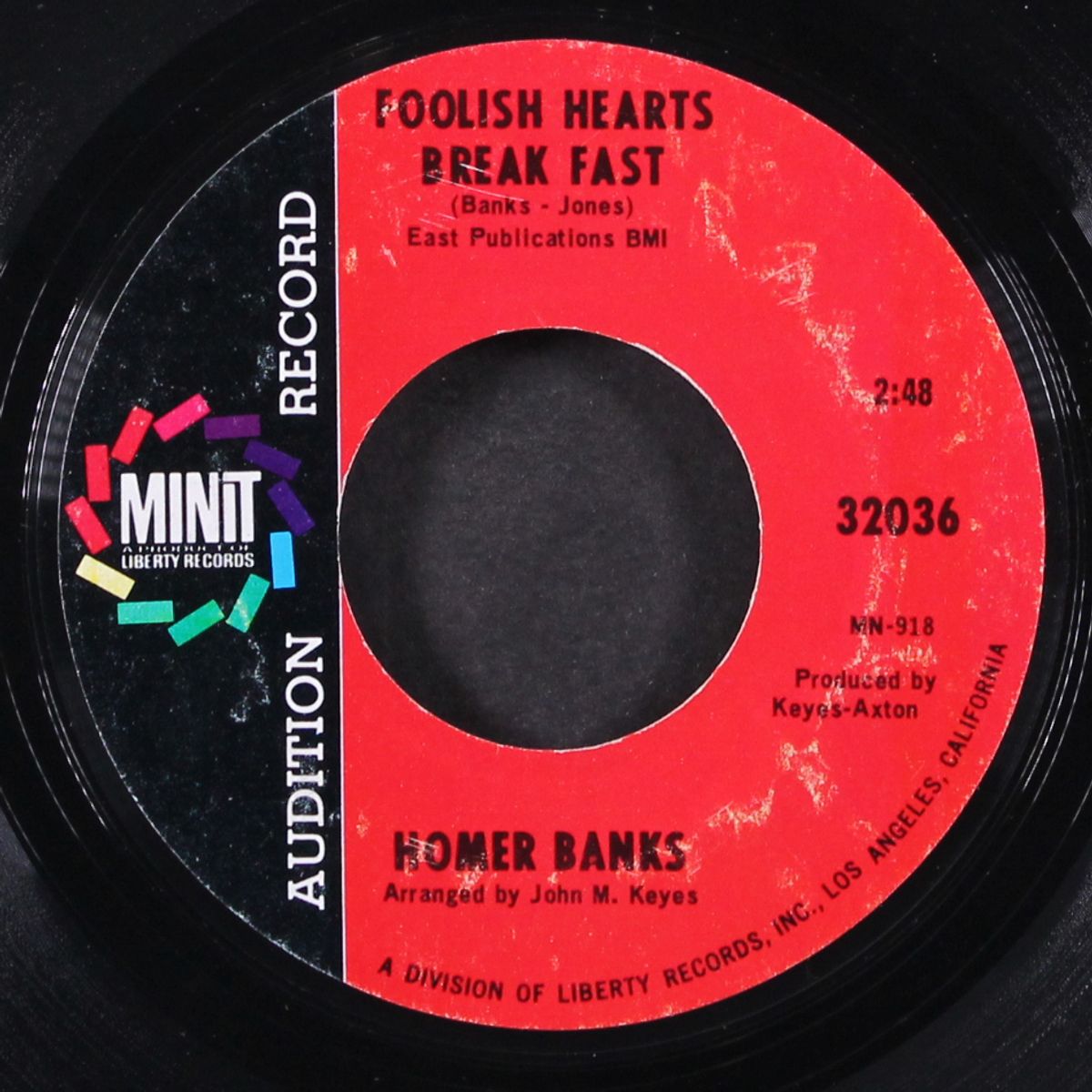 'round the clock lover man / foolish hearts break fast by HOMER BANKS