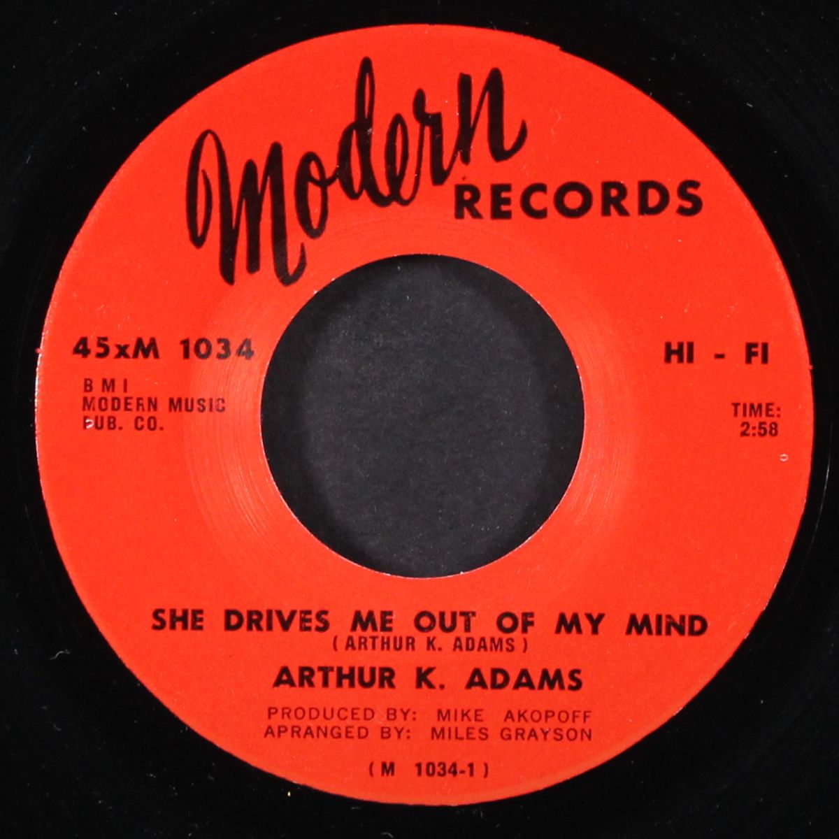 gimme some of your lovin' / she drives me out of my mind by ARTHUR K. ADAMS