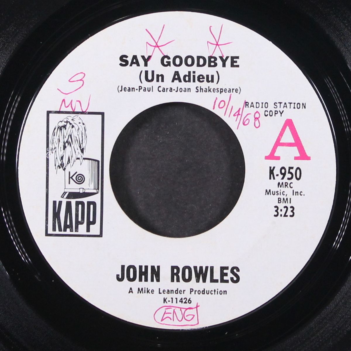 say goodbye by JOHN ROWLES