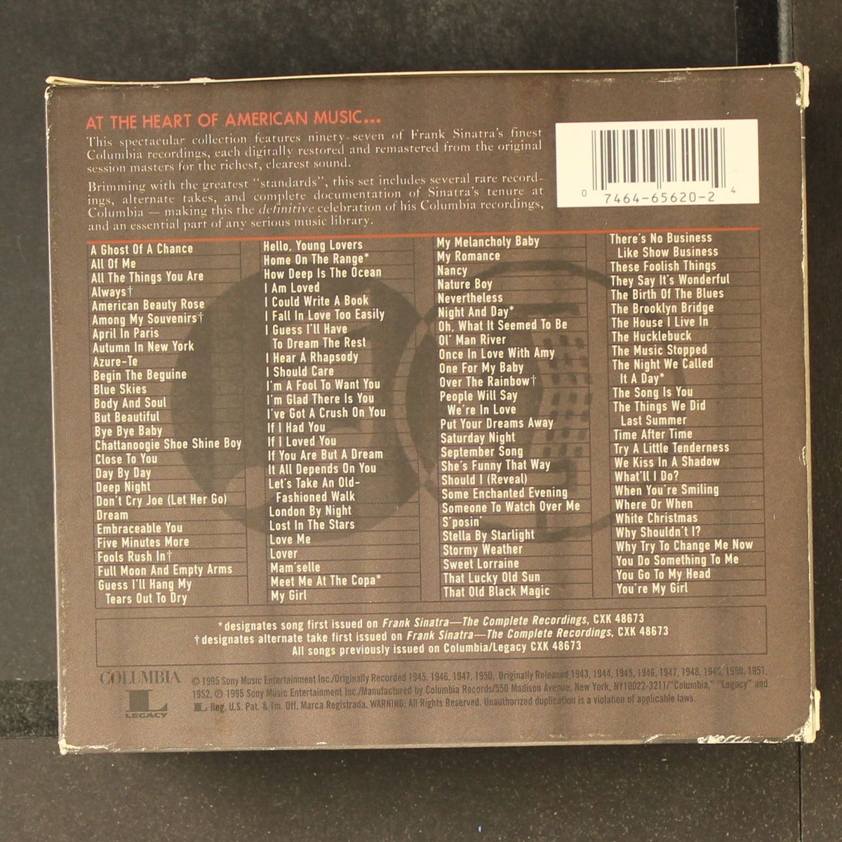 the best of the columbia years: 1943-1952 by FRANK SINATRA