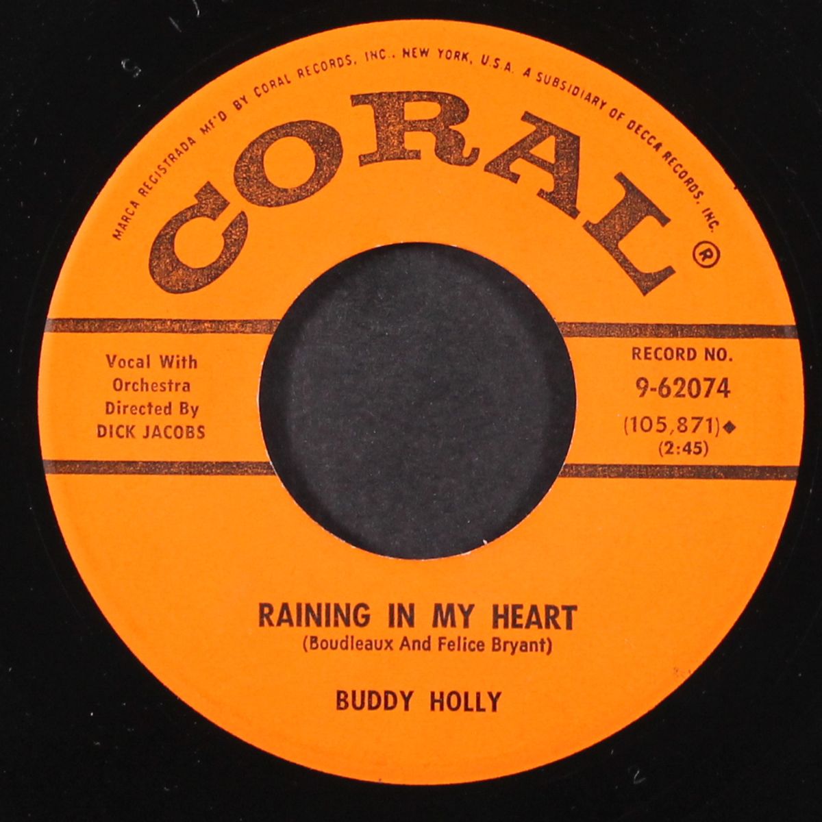 raining in my heart / it doesn't matter anymore by BUDDY HOLLY