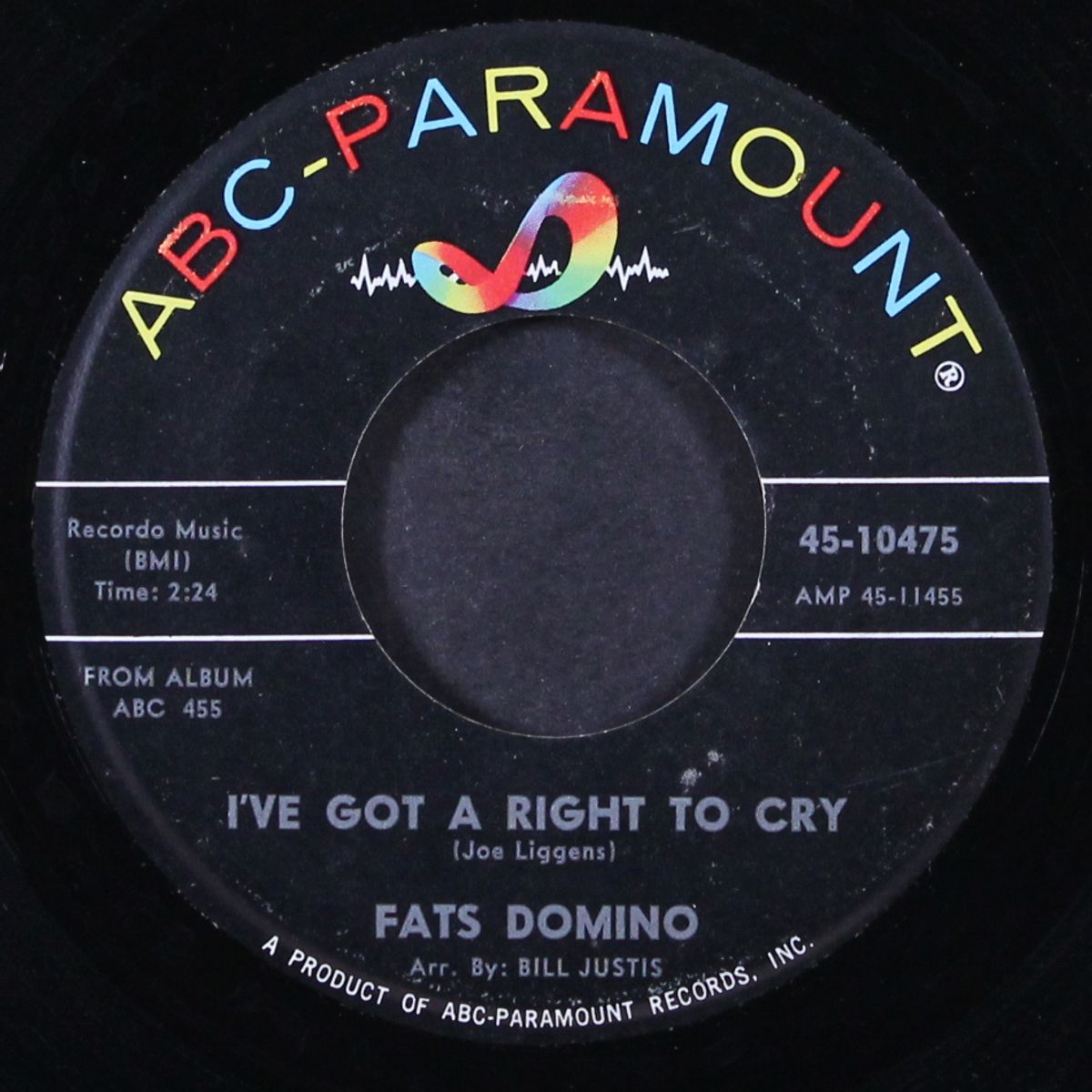 i've gotta right to cry / when i'm walking by FATS DOMINO